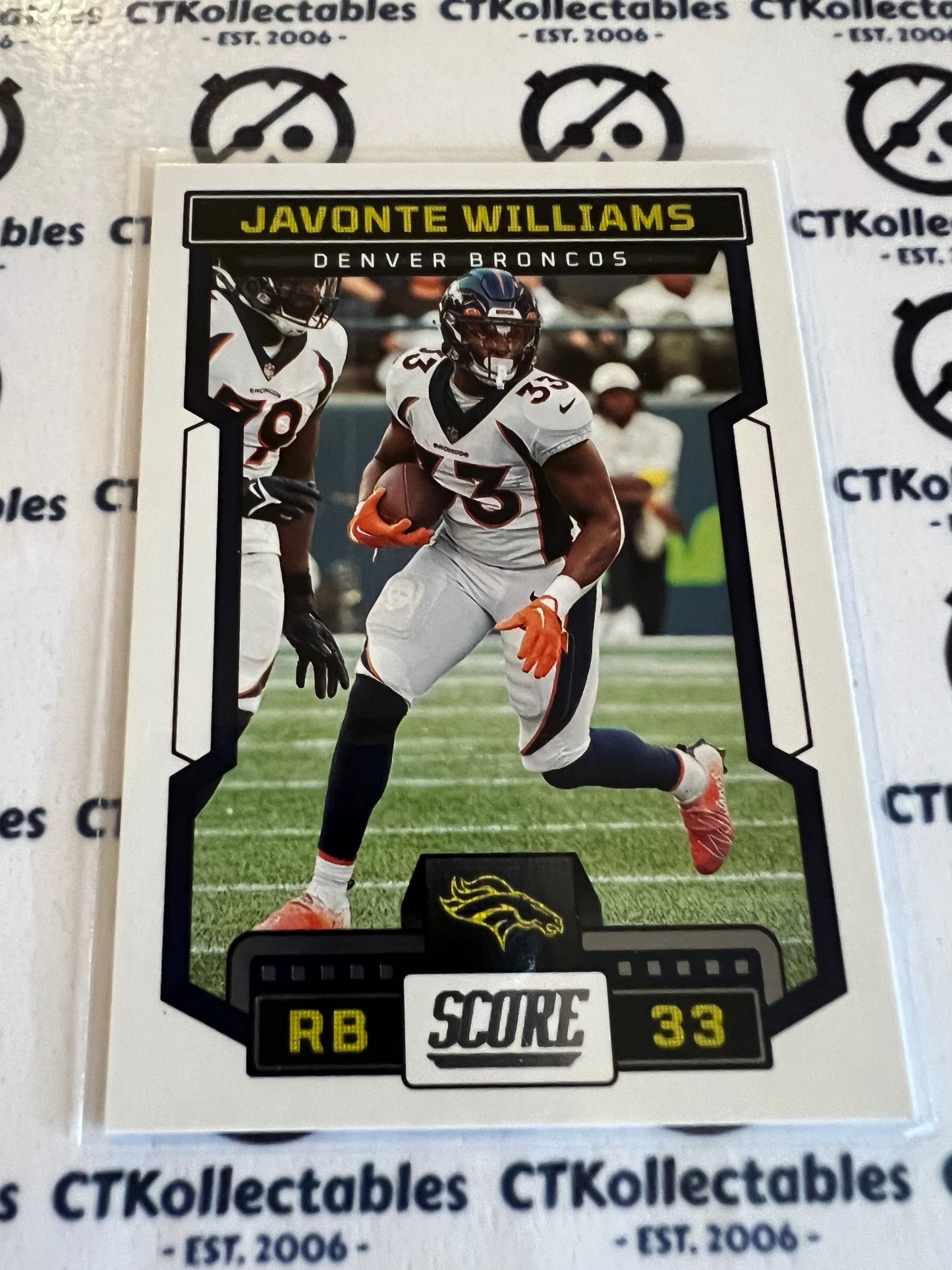 2023 NFL Panini Score Base #73 Javonte Williams Broncos