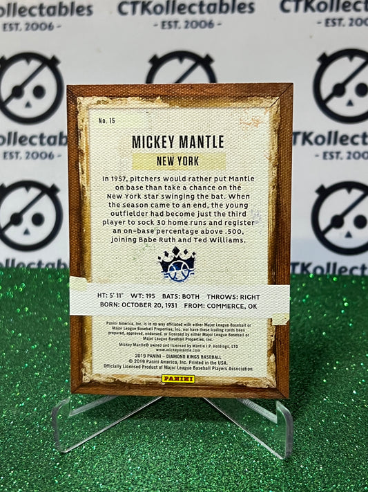 2019 PANINI DIAMOND KINGS MICKEY MANTLE # 15 NEW YORK YANKEES BASEBALL