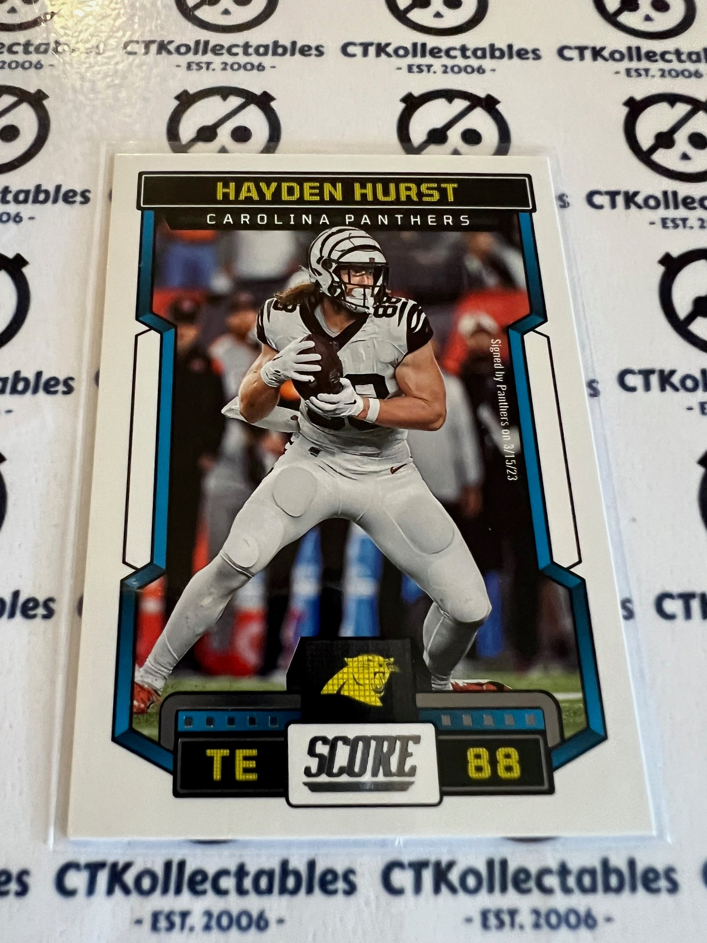 2023 NFL Panini Score Base #202 Hayden Hurst Panthers