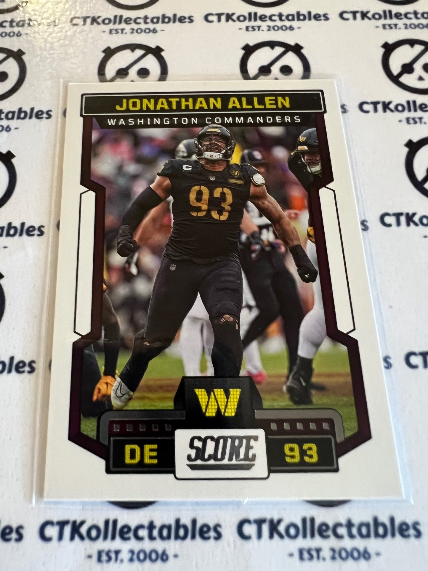 2023 NFL Panini Score Base #259 Jonathan Allen Washington Redskins