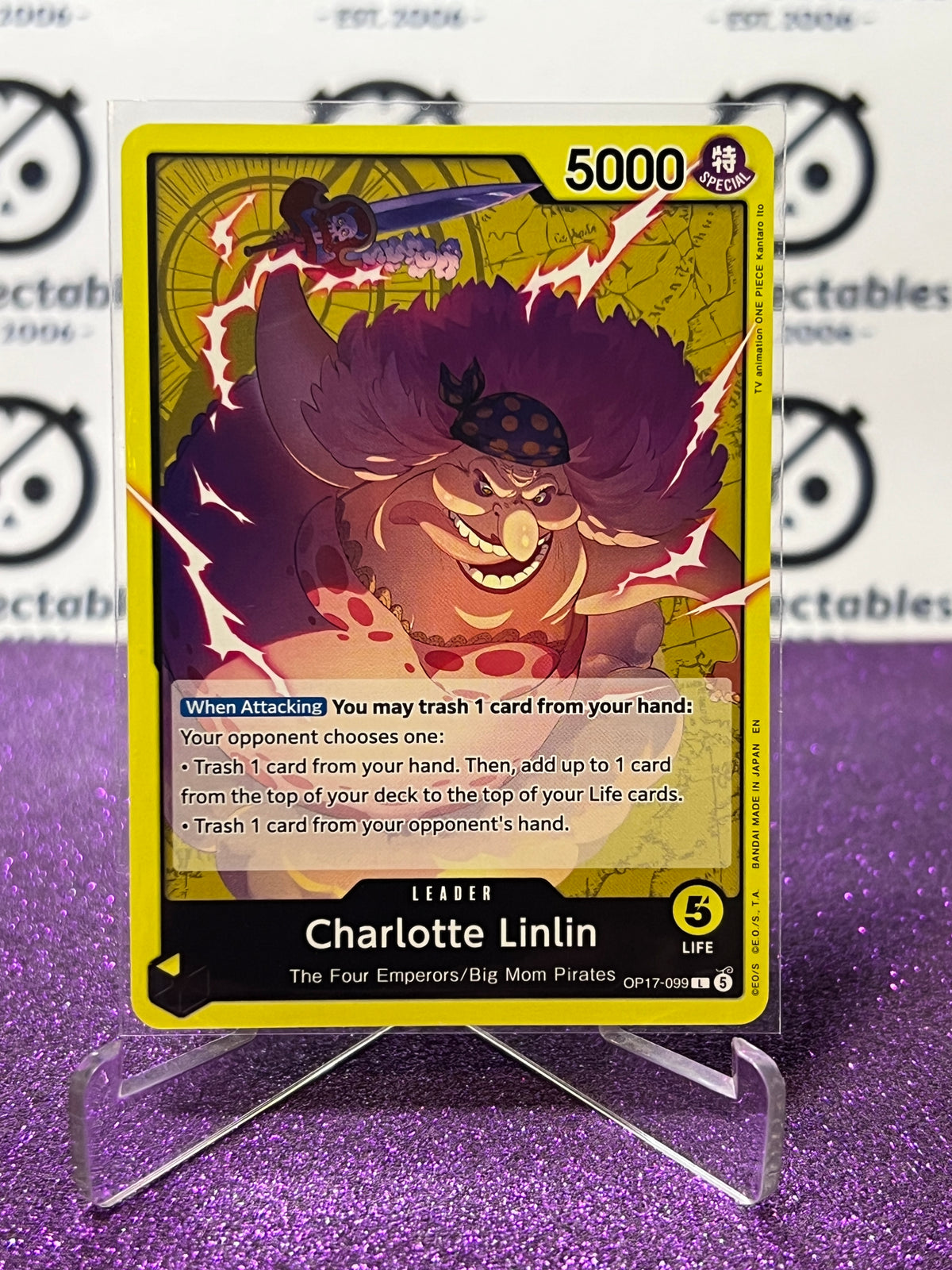 ONE PIECE THE WORLD'S STRONGEST WARRIORS CHARLOTTE LINLIN # OP17-099 L NON- FOIL ENGLISH TCG