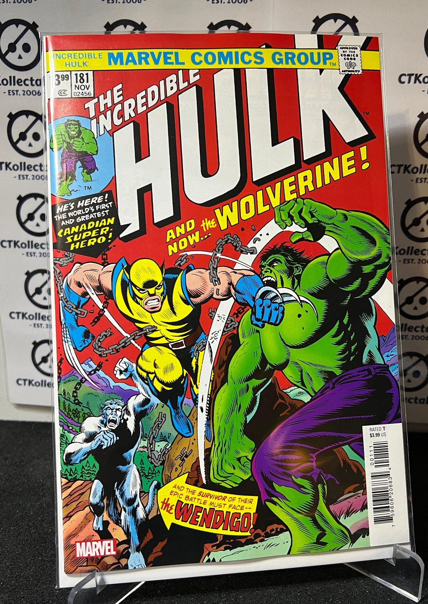 THE INCREDIBLE HULK # 181 FACSIMILE REPRINT EDITION 1ST WOLVERINE MARVEL COMIC BOOK 2023