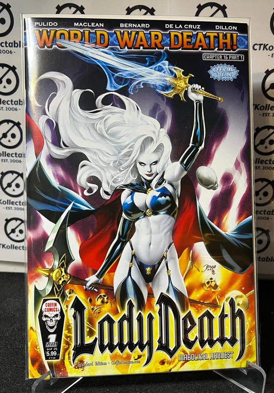 LADY DEATH # 1 WORLD WAR DEATH VARIANT COVER COFFIN COMICS 2023