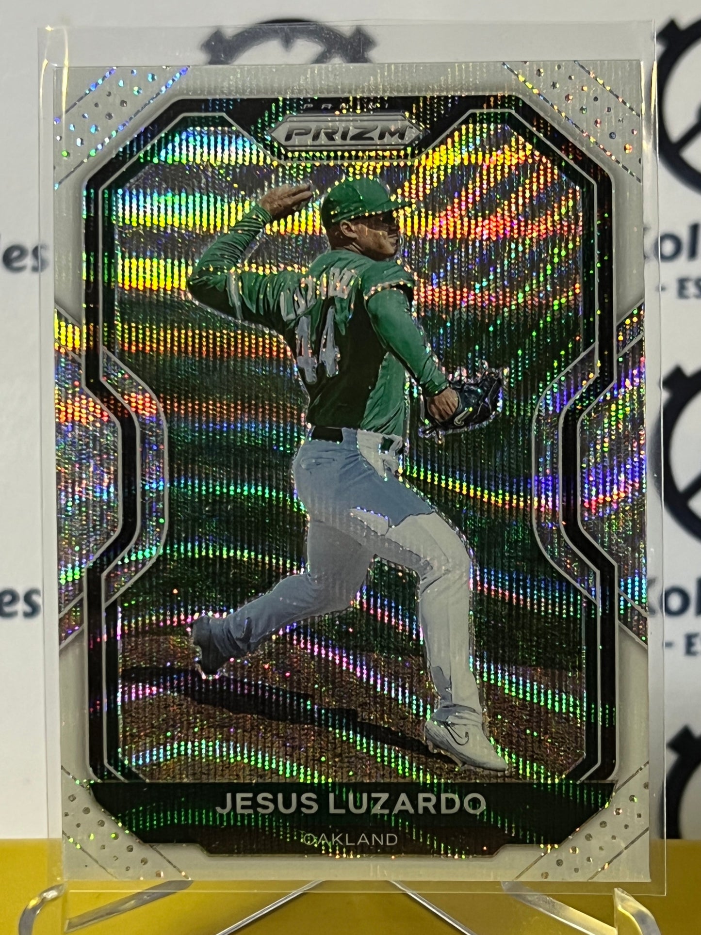 2021 PANINI PRIZM JESUS LUZARDO # 83 WHITE PRIZM OAKLAND ATHLETICS BASEBALL CARD