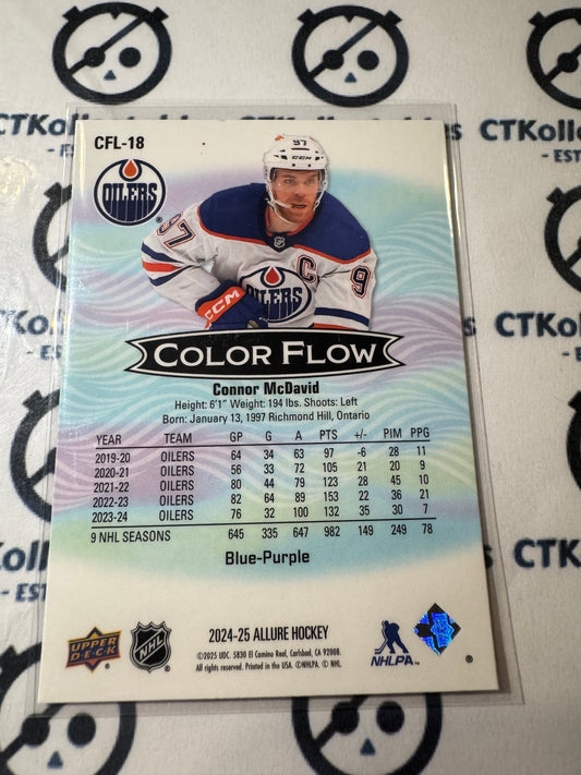 2024-25 Upper Deck Allure Connor McDavid Color flow Blue-Purple #CFL-18 Oilers