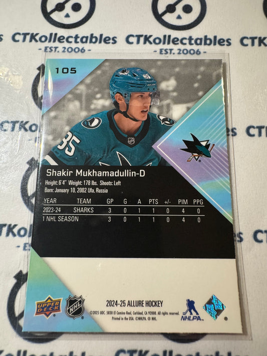 2024-25 Upper Deck Allure Shakir Mukhamadullin Rookie #105 Sharks