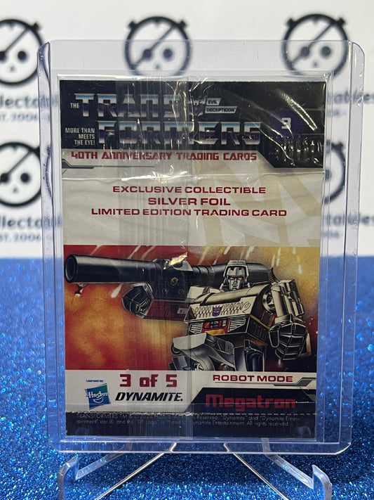 2024 TRANSFORMERS 40th ANNIVERSARY MEGATRON # 3 LIMITED EDITION FOIL 3/5 TRADING CARD