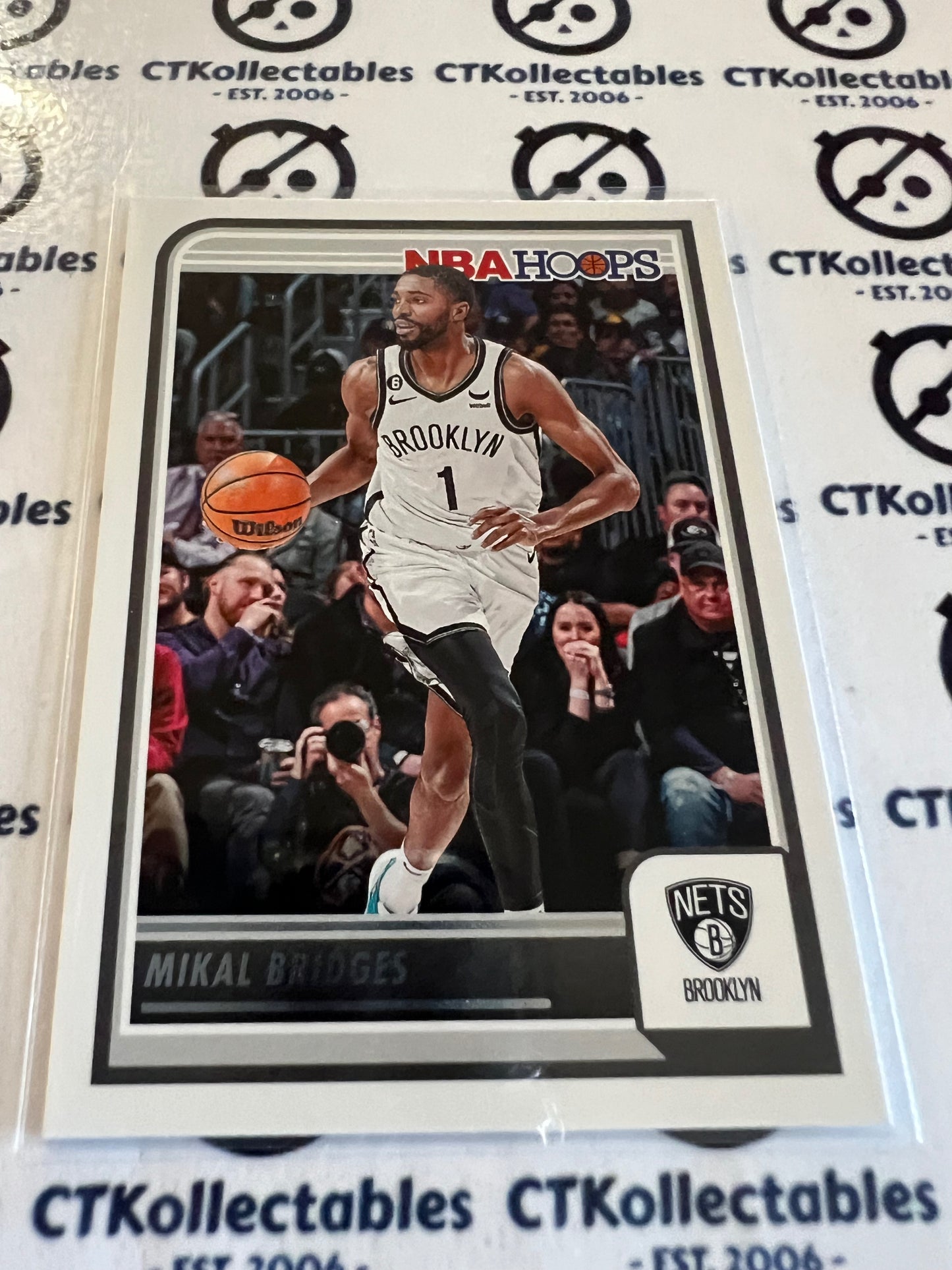 2023-24 Panini NBA HOOPS Base #95 Mikal Bridges Nets