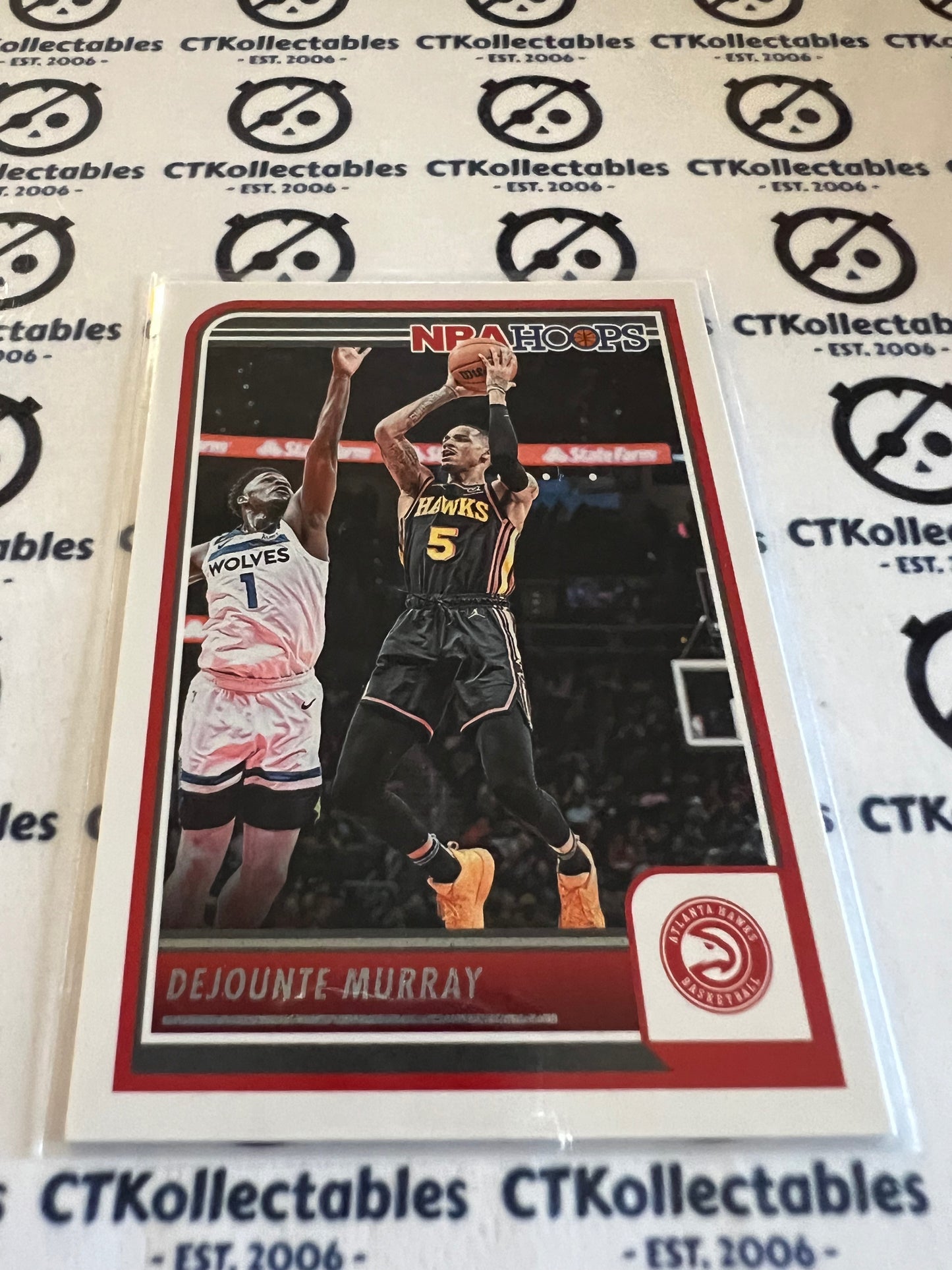 2023-24 Panini NBA HOOPS Base #141 Dejounte Murray Hawks