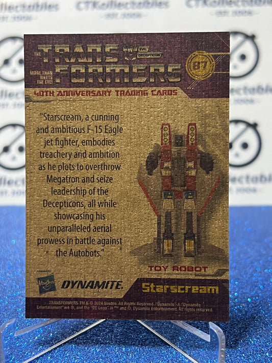 2024 TRANSFORMERS 40th ANNIVERSARY STARSCREAM # 87 NON-FOIL NON-GLOSS TRADING CARD