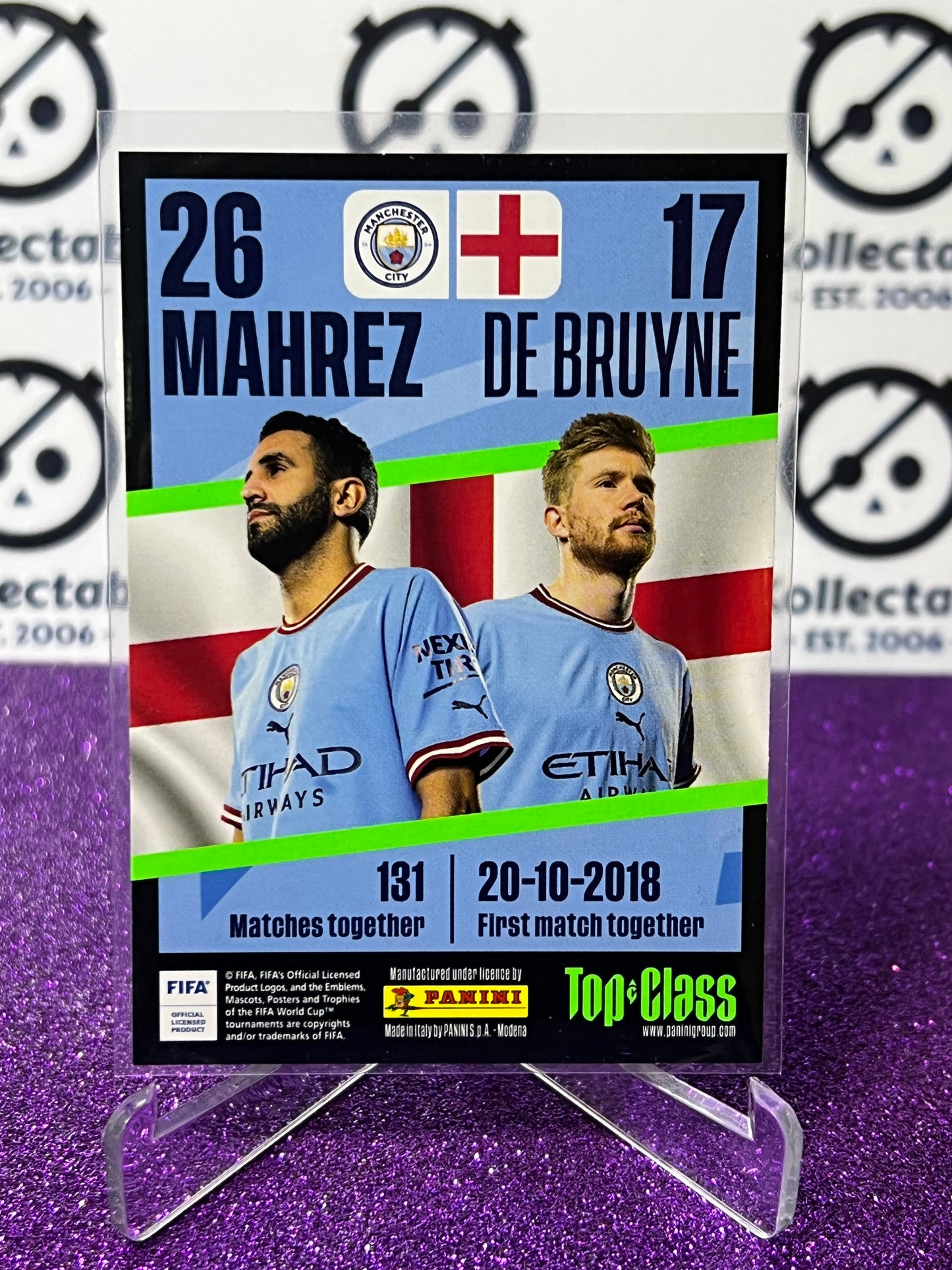 2023 PANINI TOP CLASS MAHREZ & DE BRUYNE # 227 SYNERGY FOOTBALL SOCCER CARD