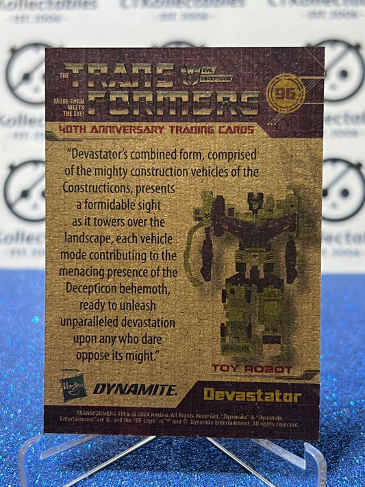 2024 TRANSFORMERS 40th ANNIVERSARY DEVASTATOR # 96 NON-FOIL NON-GLOSS TRADING CARD