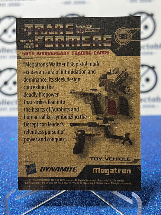 2024 TRANSFORMERS 40th ANNIVERSARY MEGATRON # 98 NON-FOIL NON-GLOSS TRADING CARD