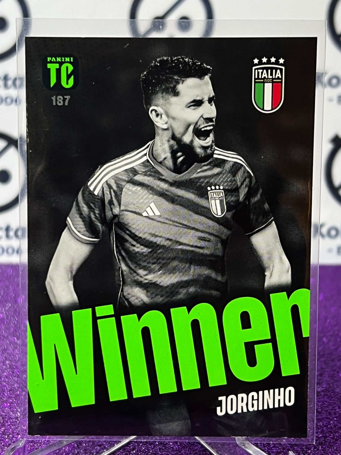 2023 PANINI TOP CLASS JORGINHO # 187 WINNER ITALY FOOTBALL SOCCER CARD
