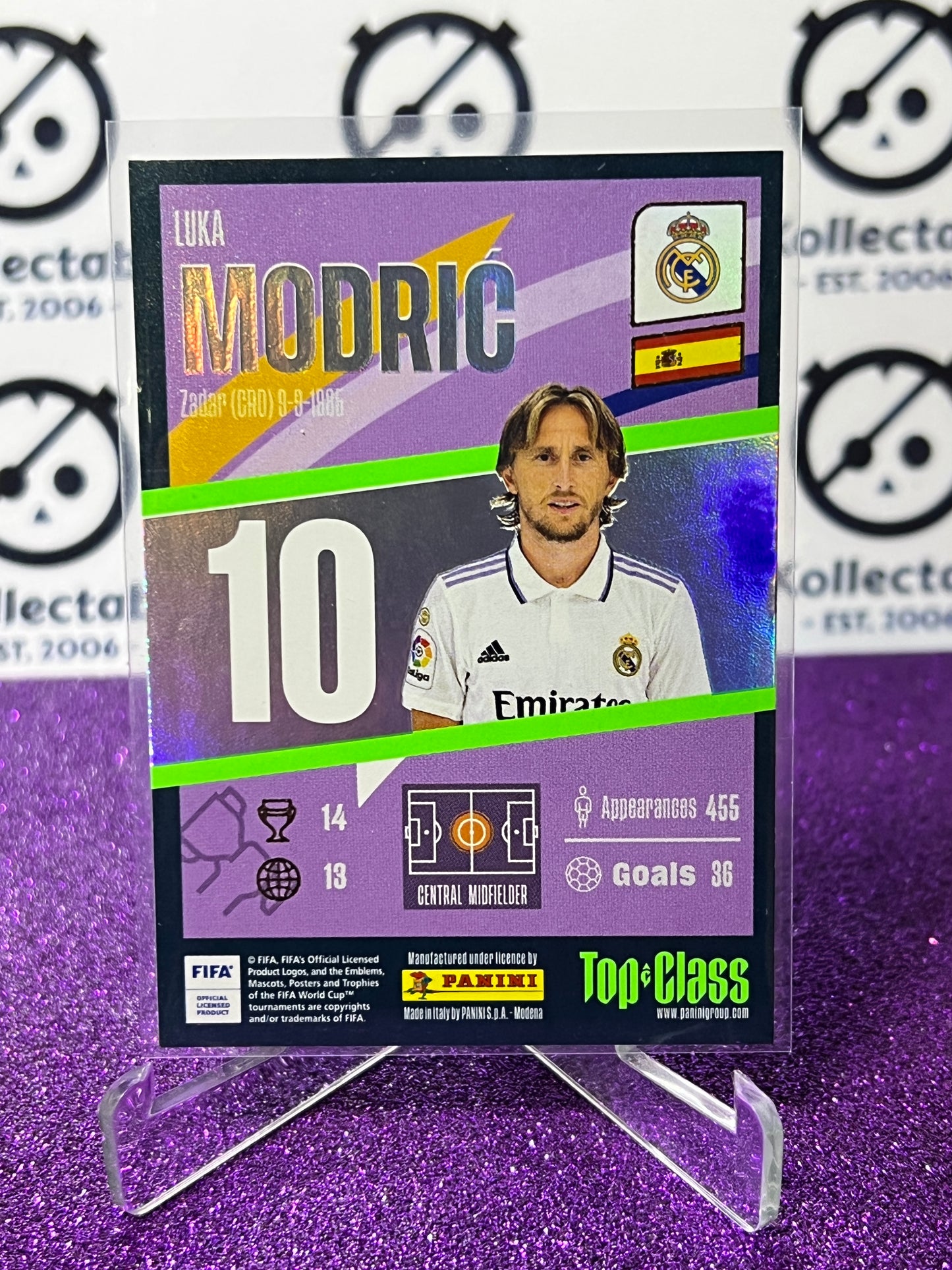 2023 PANINI TOP CLASS MODRICI # 192 WINNER MADRID FOOTBALL SOCCER CARD