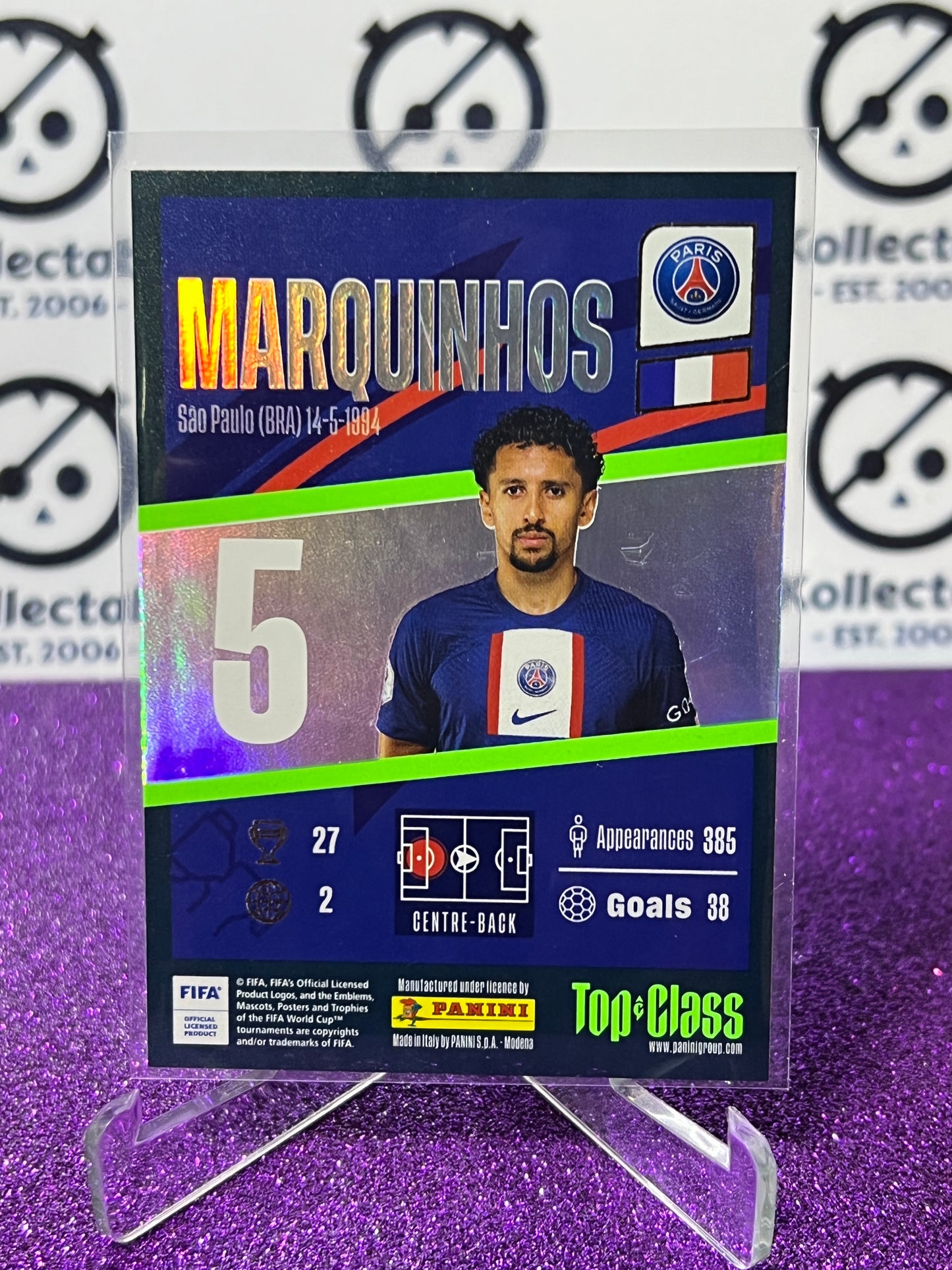 2023 PANINI TOP CLASS MARQUINHOS # 194 WINNER PARIS FOOTBALL SOCCER CARD