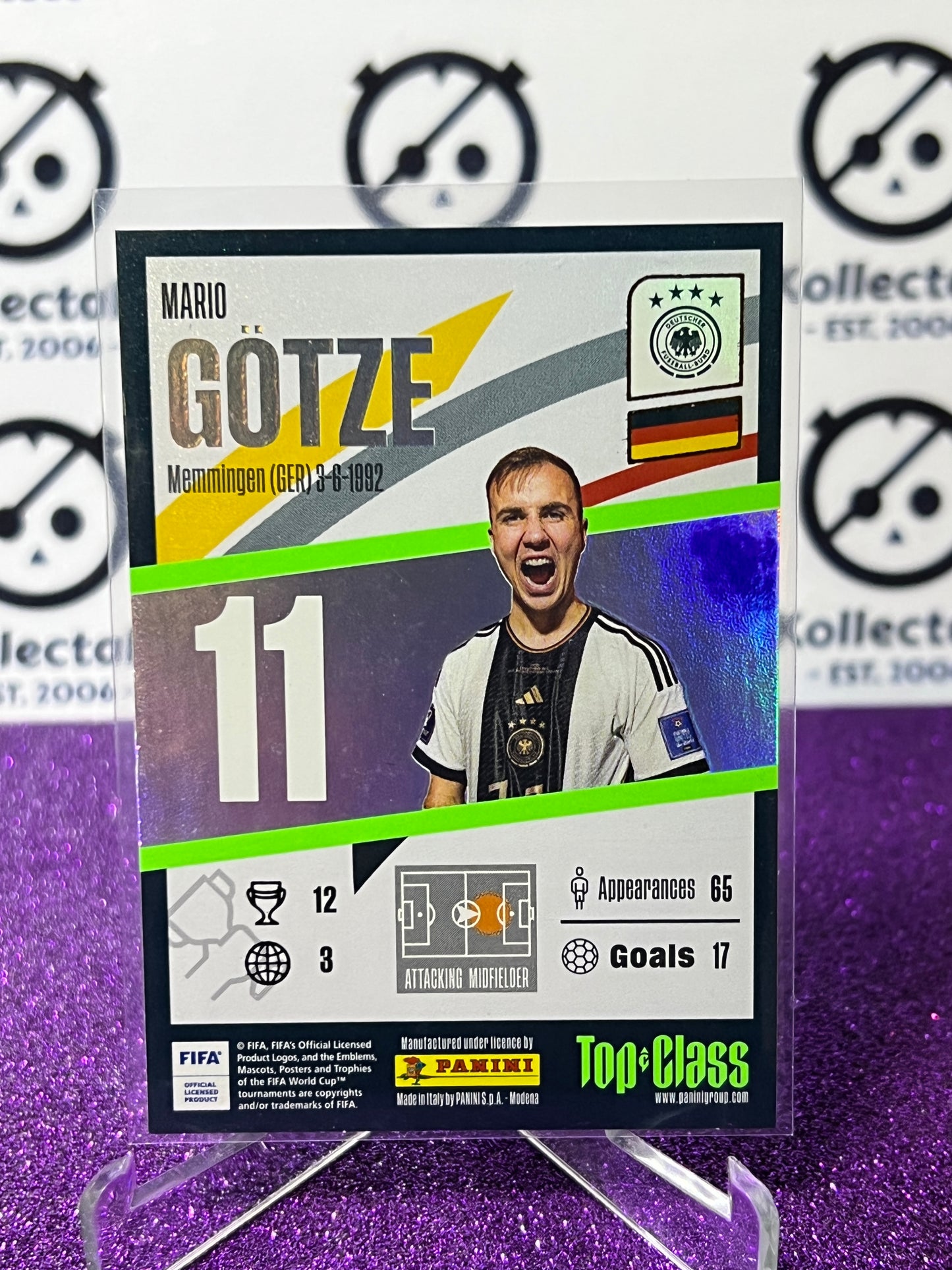 2023 PANINI TOP CLASS GOTZE # 184 WINNER GERMANY FOOTBALL SOCCER CARD
