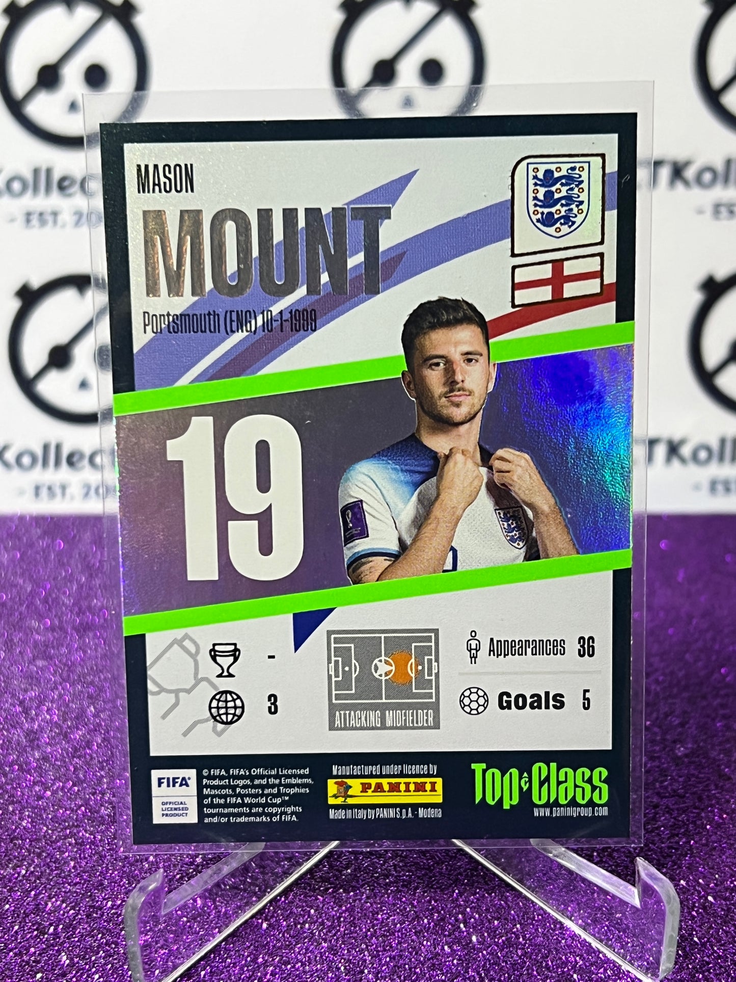 2023 PANINI TOP CLASS MOUNT # 182 WINNER ENGLAND FOOTBALL SOCCER CARD