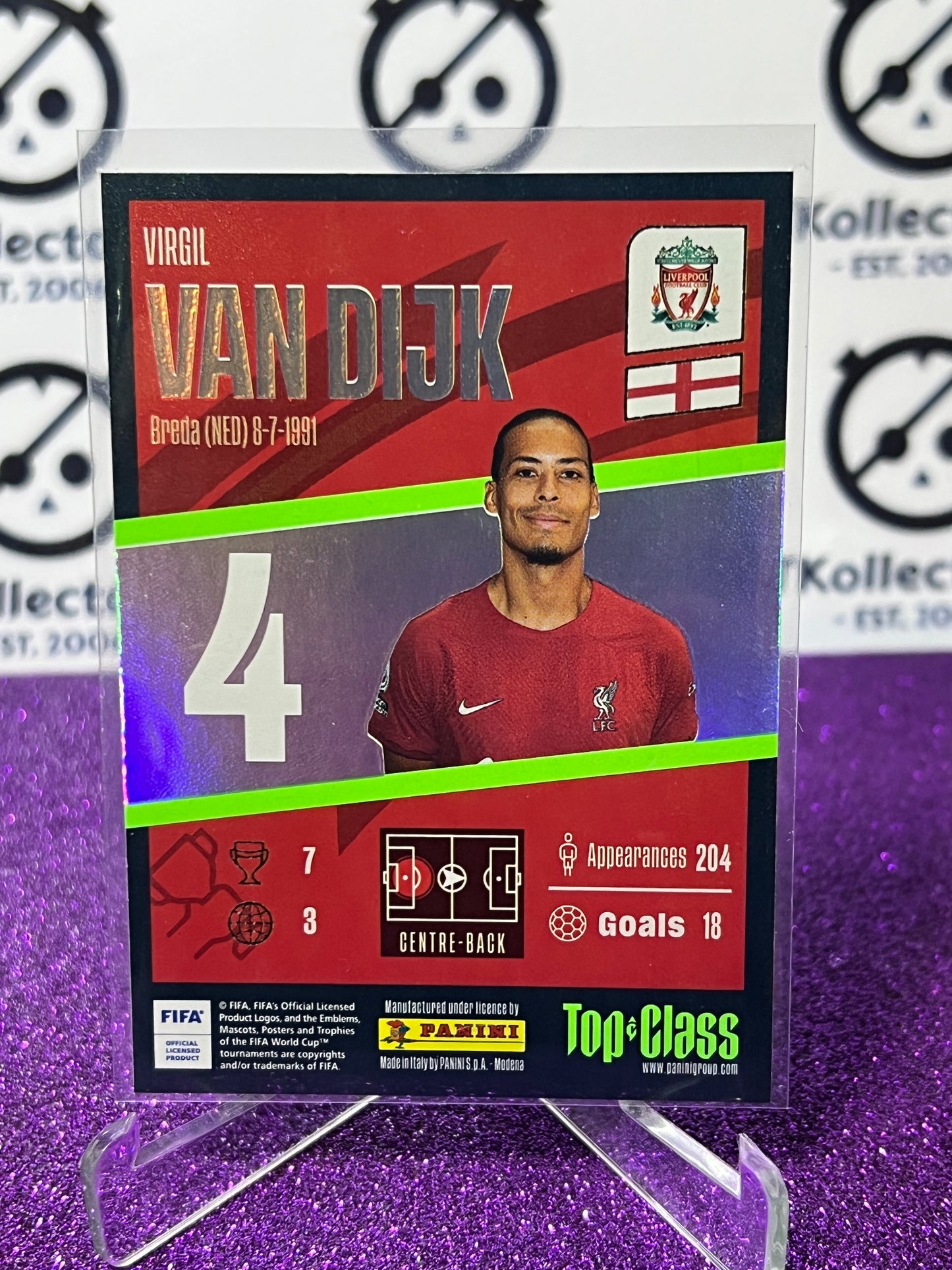 2023 PANINI TOP CLASS VAN DIJK # 188 WINNER LIVERPOOL FOOTBALL SOCCER CARD