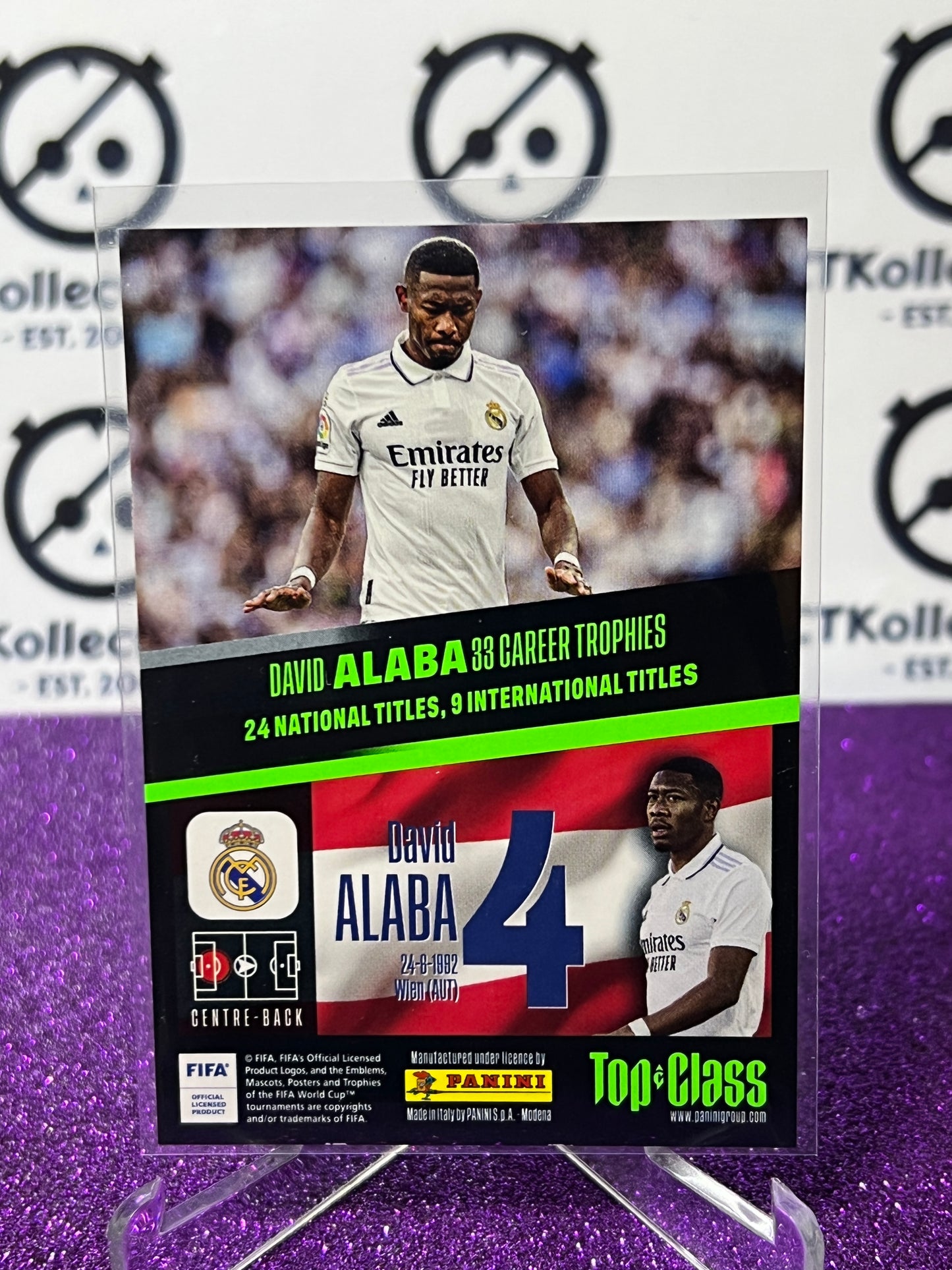 2023 PANINI TOP CLASS DAVID ALABA # 268 UNBEATABLE MADRID SOCCER CARD