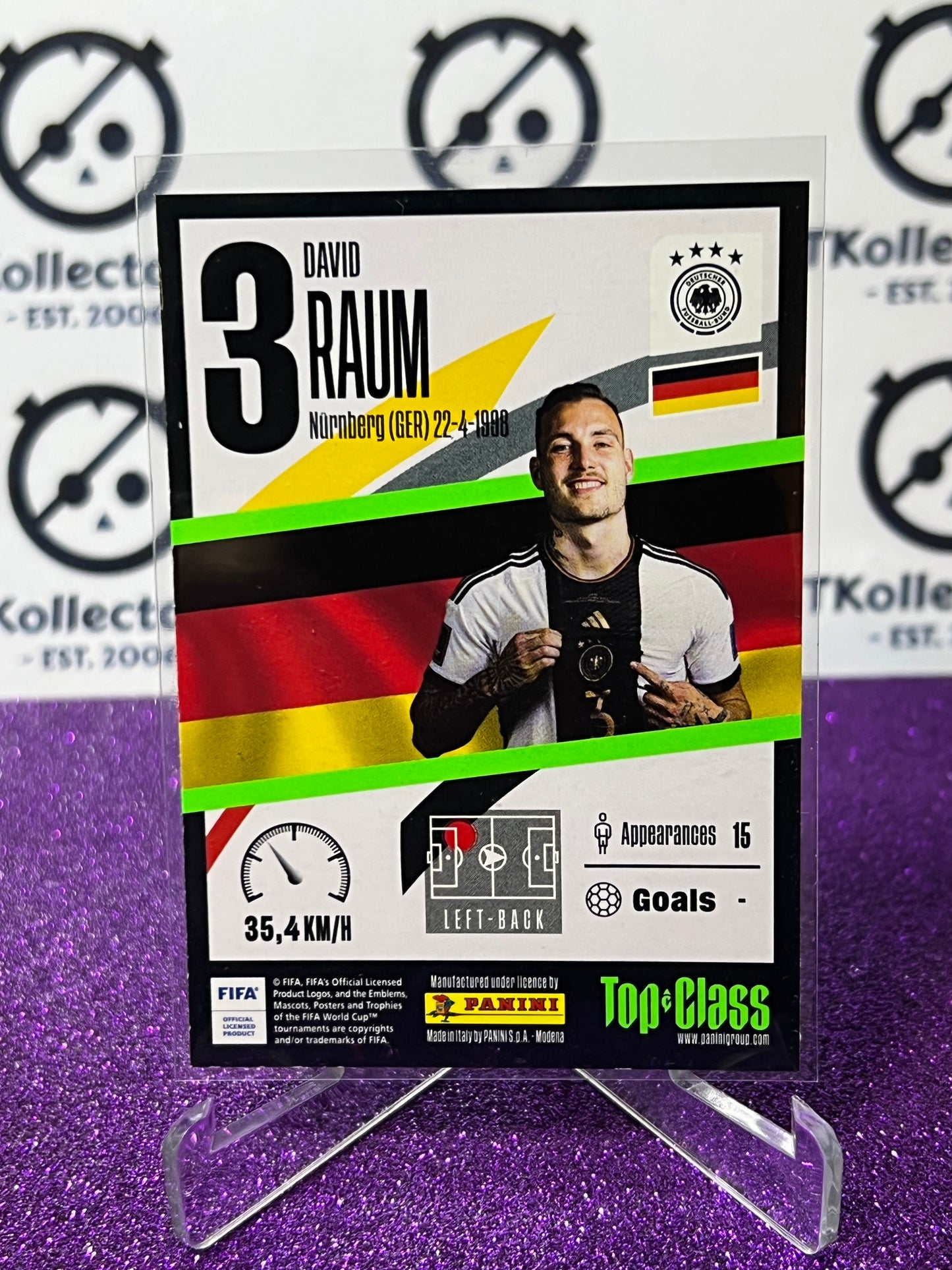 2023 PANINI TOP CLASS DAVID RAUM # 144 SUPER SONIC FOOTBALL SOCCER CARD
