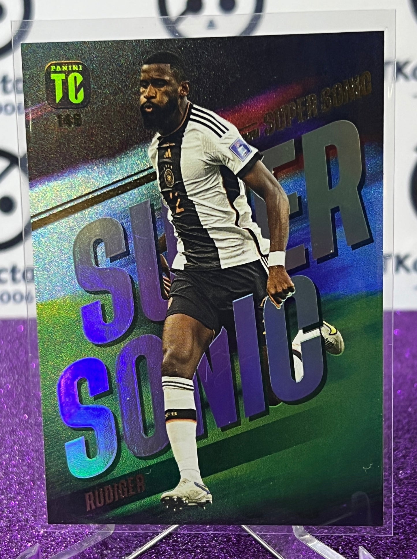 2023 PANINI TOP CLASS ANTONIO RUDIGER # 145 SUPER SONIC FOOTBALL SOCCER CARD