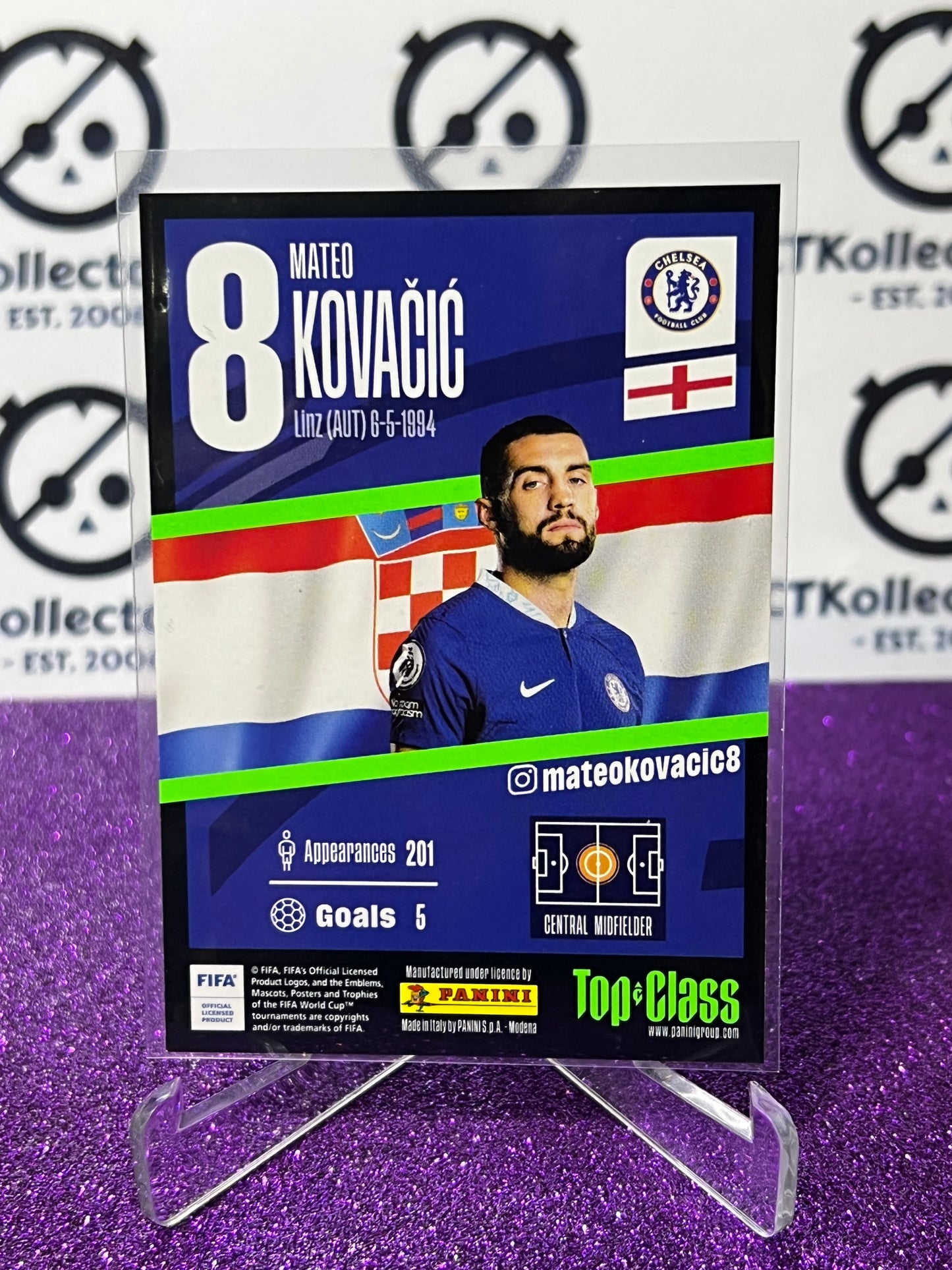 2023 PANINI TOP CLASS MATEO KOVACIC # 208 RAINBOW MASTER FOOTBALL SOCCER CARD