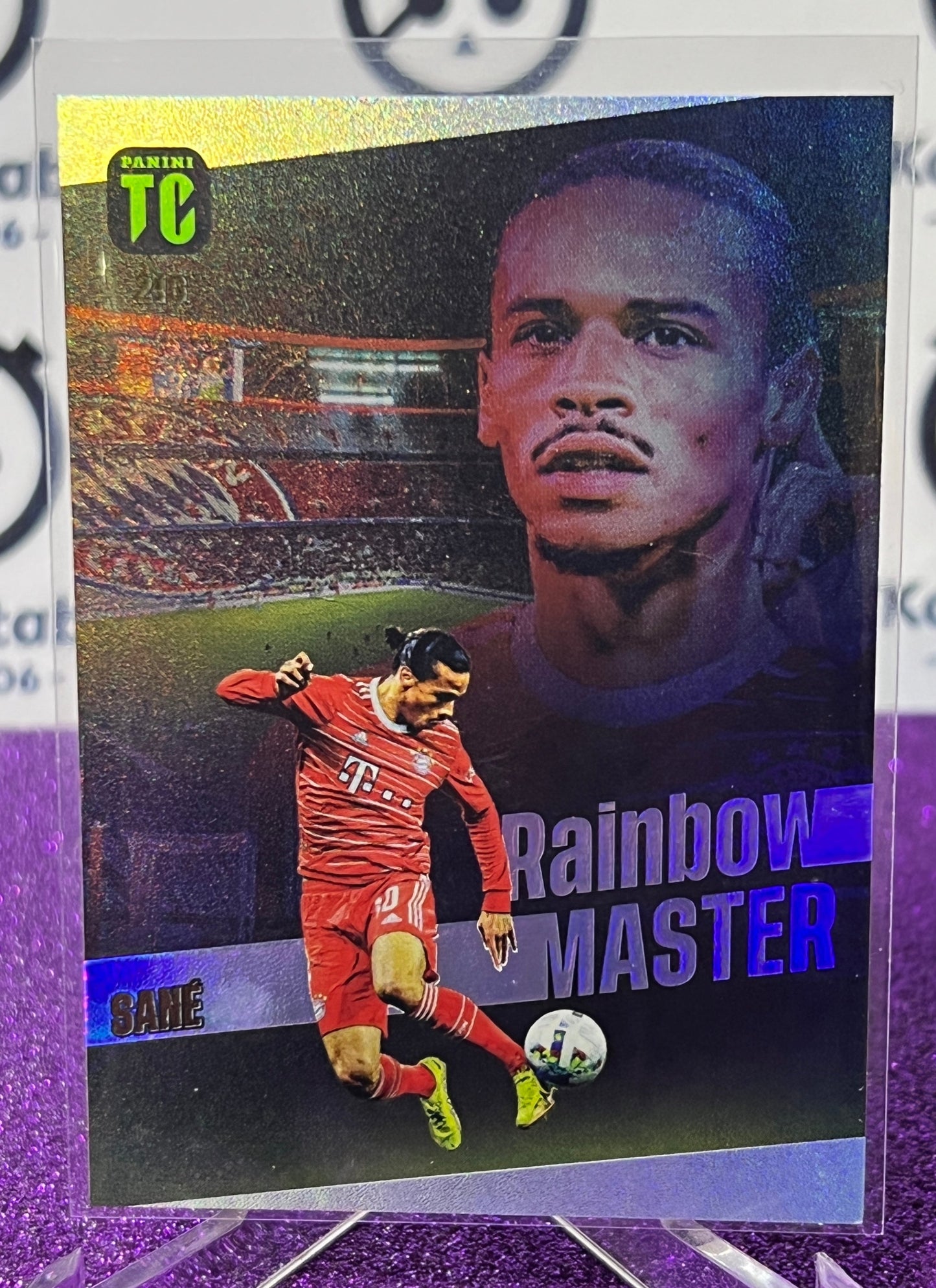 2023 PANINI TOP CLASS LEROY SANE # 216 RAINBOW MASTER FOOTBALL SOCCER CARD