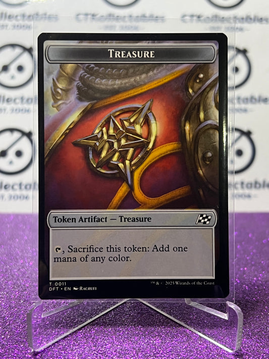 2025 MAGIC THE GATHERING AETHERDRIFT DINOSAUR DRAGON / TREASURE # T 0004 NON-FOIL TOKEN CARD