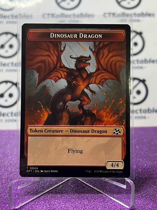 2025 MAGIC THE GATHERING AETHERDRIFT DINOSAUR DRAGON / TREASURE # T 0004 NON-FOIL TOKEN CARD