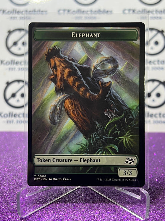 2025 MAGIC THE GATHERING AETHERDRIFT ELEPHANT / ZOMBIE # T 0006 NON-FOIL TOKEN CARD