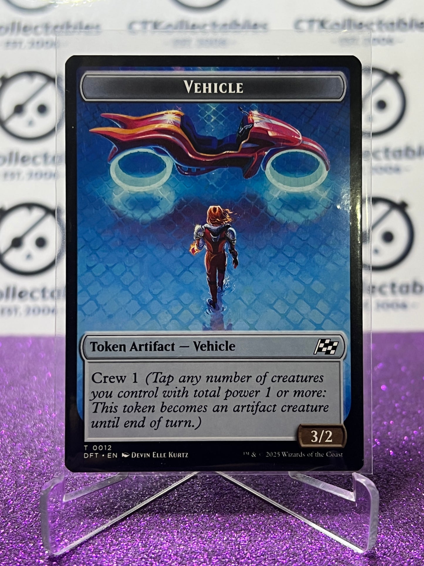 2025 MAGIC THE GATHERING AETHERDRIFT CHANDRA,SPARK HUNTER / VEHICLE # T 0012 NON-FOIL TOKEN CARD