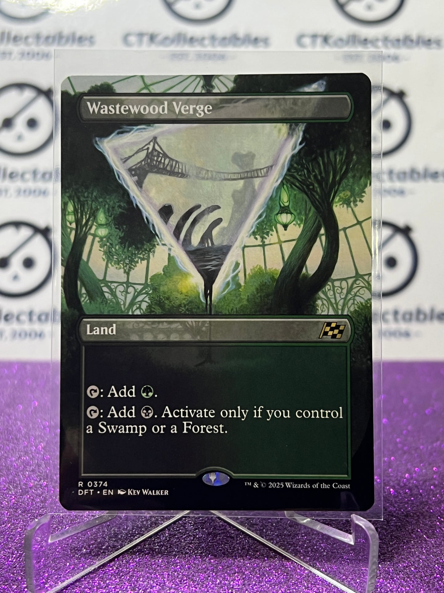 2025 MAGIC THE GATHERING AETHERDRIFT WASTEWOOD VERGE # R 0374 NON-FOIL LAND CARD