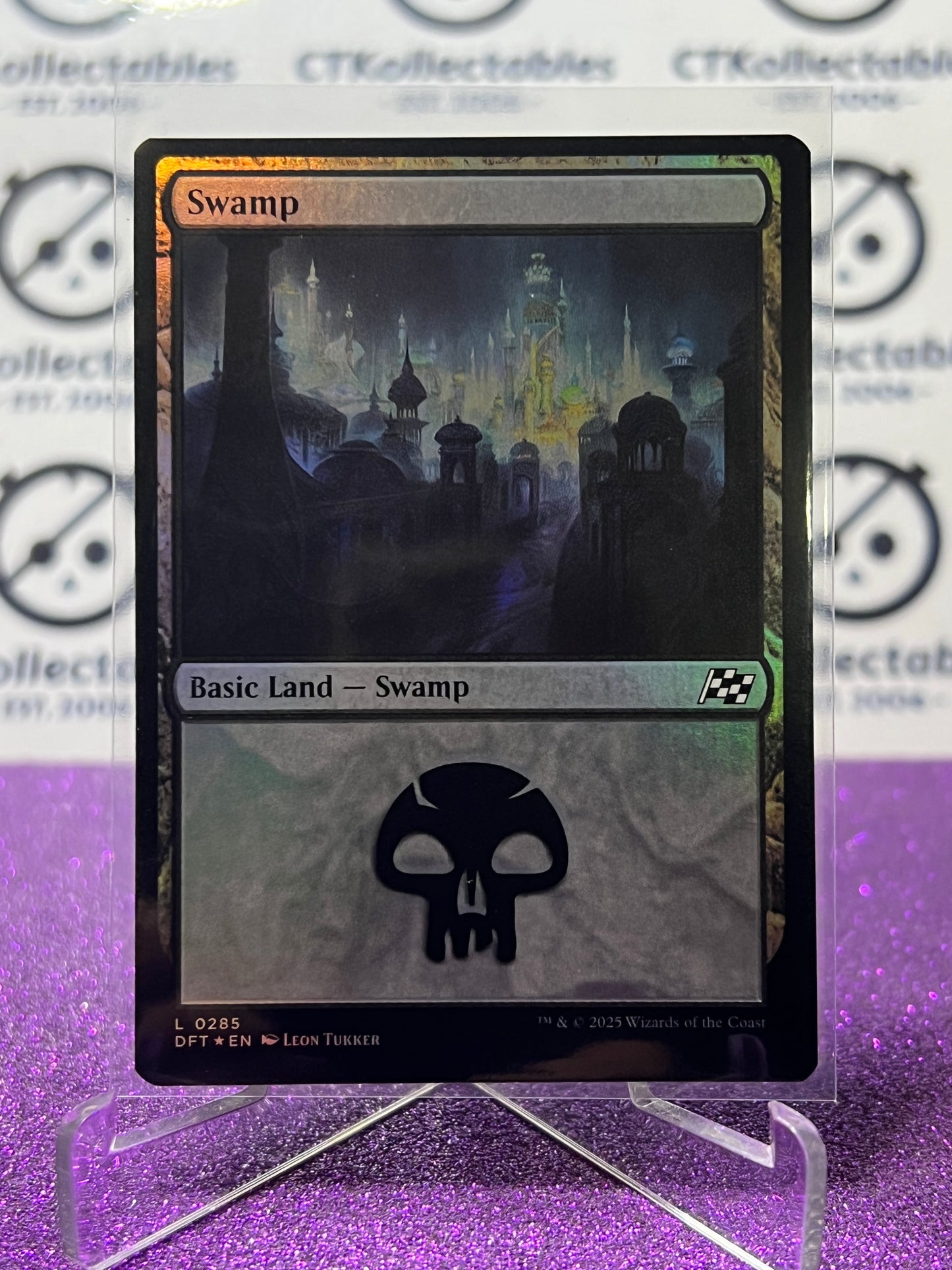 2025 MAGIC THE GATHERING AETHERDRIFT SWAMP # L 0285 FOIL BASIC LAND CARD