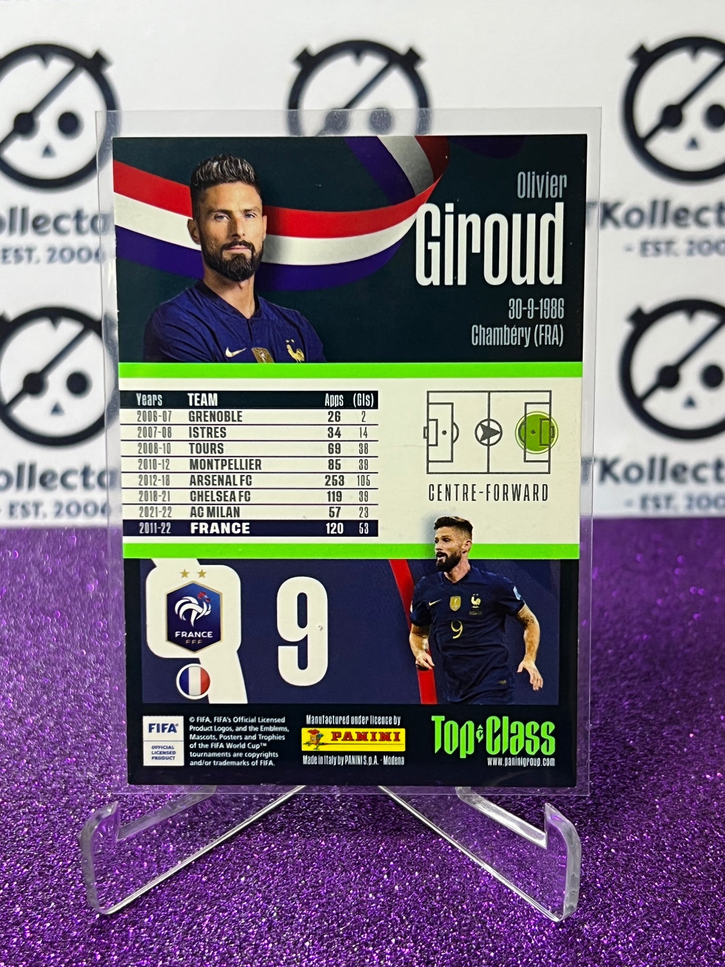 2023 PANINI TOP CLASS OLIVIER GIROUD # 239 MASTER CLASS FOOTBALL SOCCER CARD