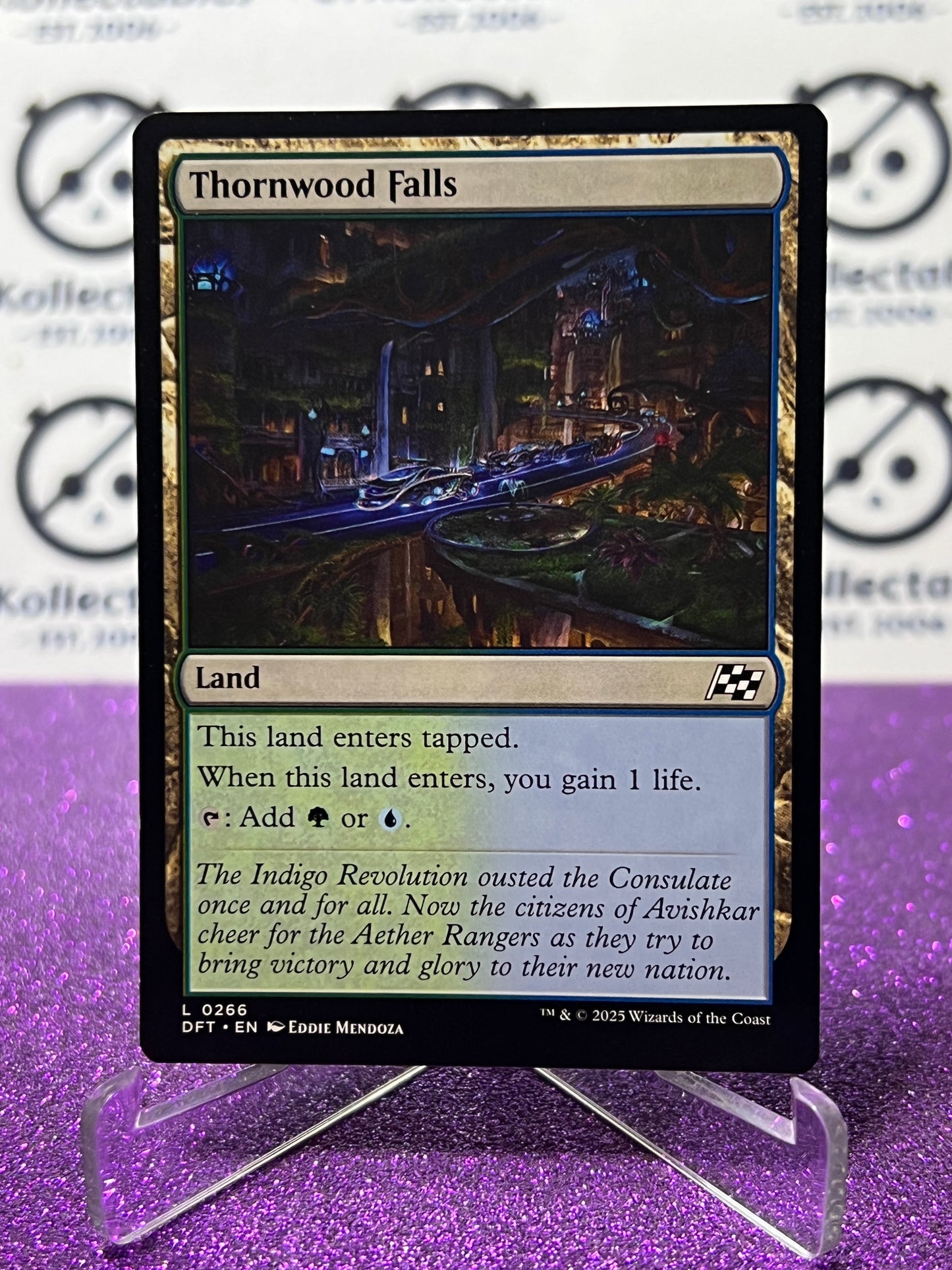 2025 MAGIC THE GATHERING AETHERDRIFT THORNWOOD FALLS # L 0266 NON-FOIL LAND CARD