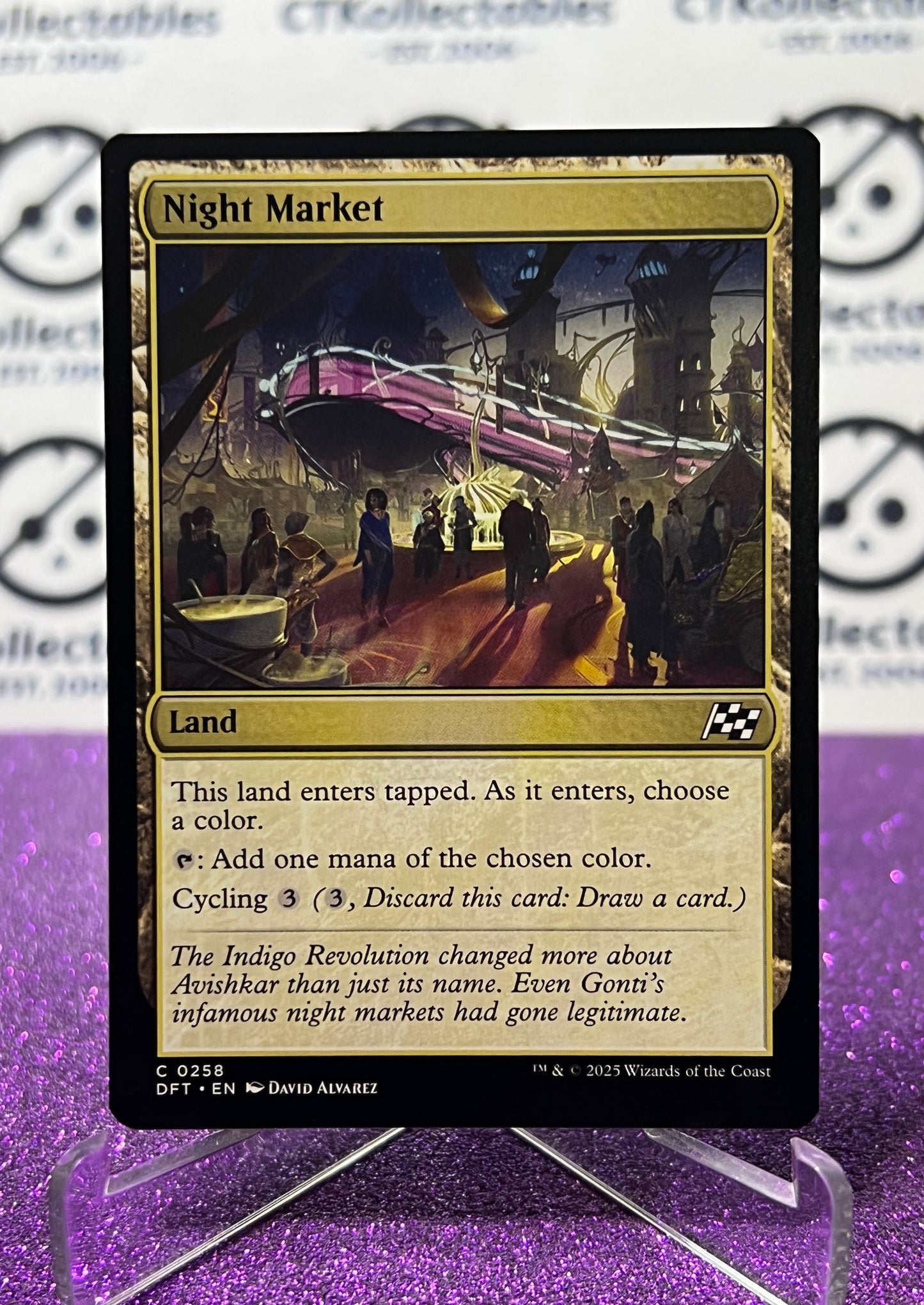 2025 MAGIC THE GATHERING AETHERDRIFT NIGHT MARKET # C 0258 NON-FOIL LAND CARD