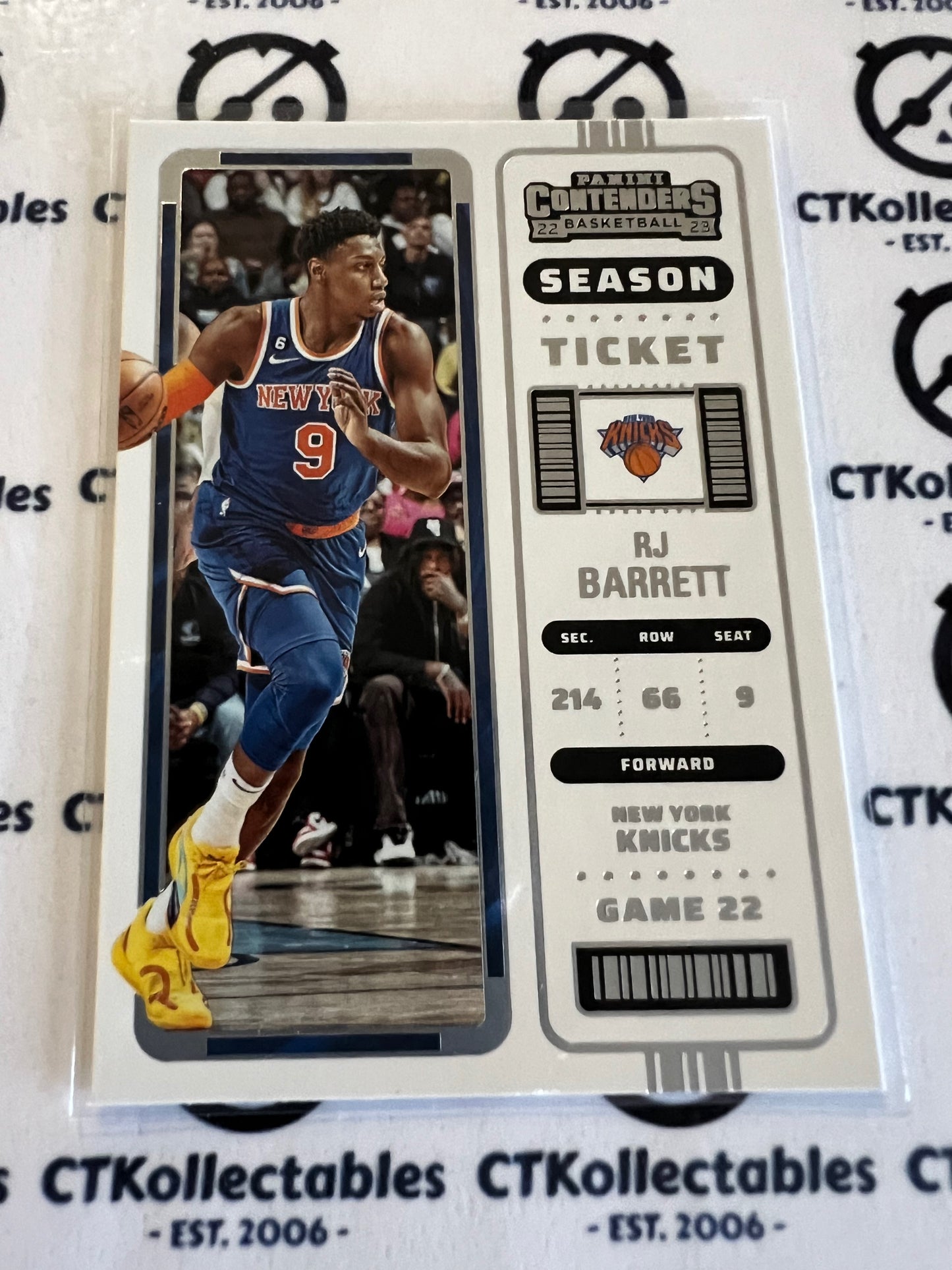 2022-23 NBA Contenders Base # 19 RJ Barrett Knicks