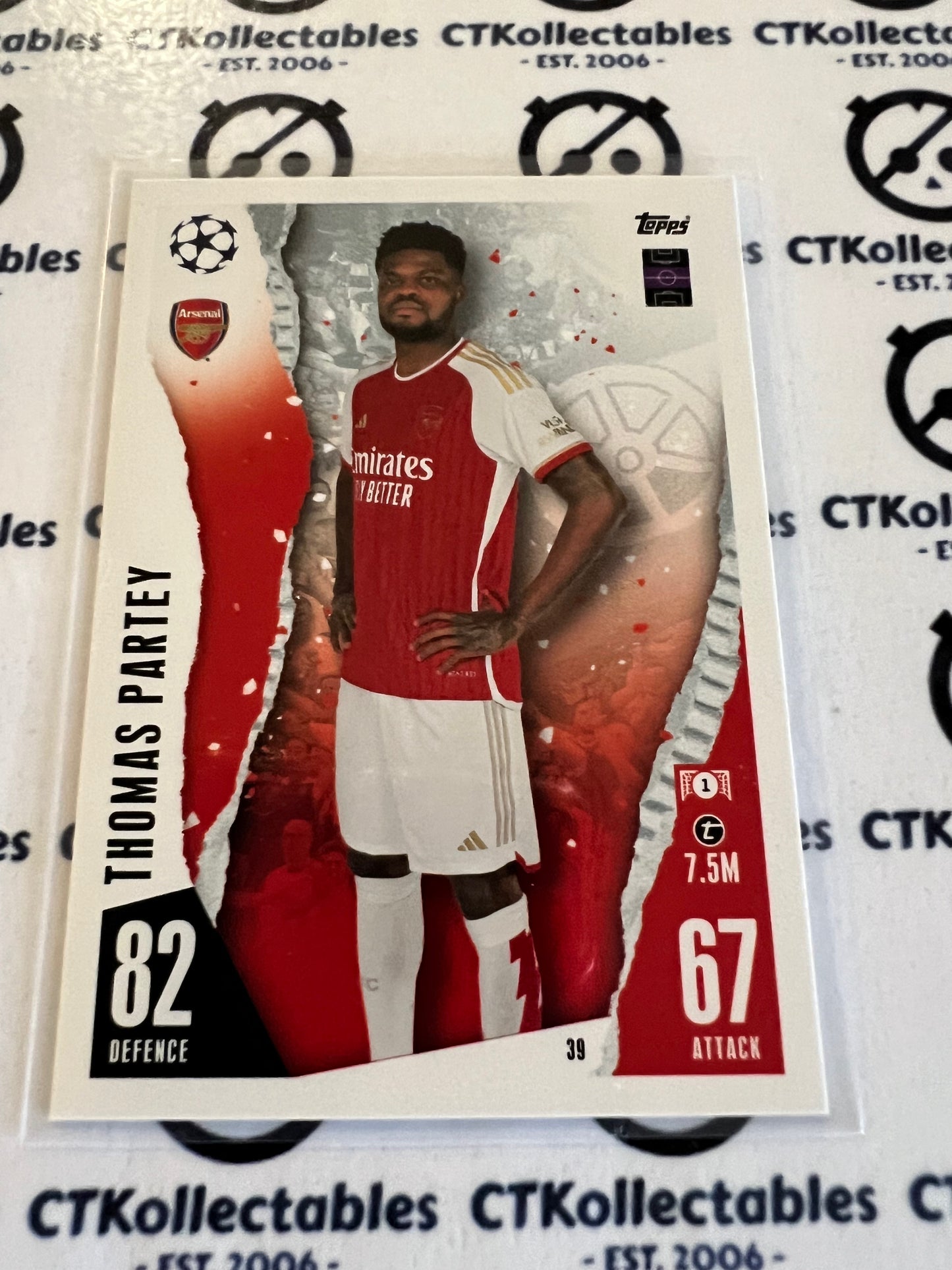 2023 Topps MATCH ATTAX Base Thomas Partey soccer Card