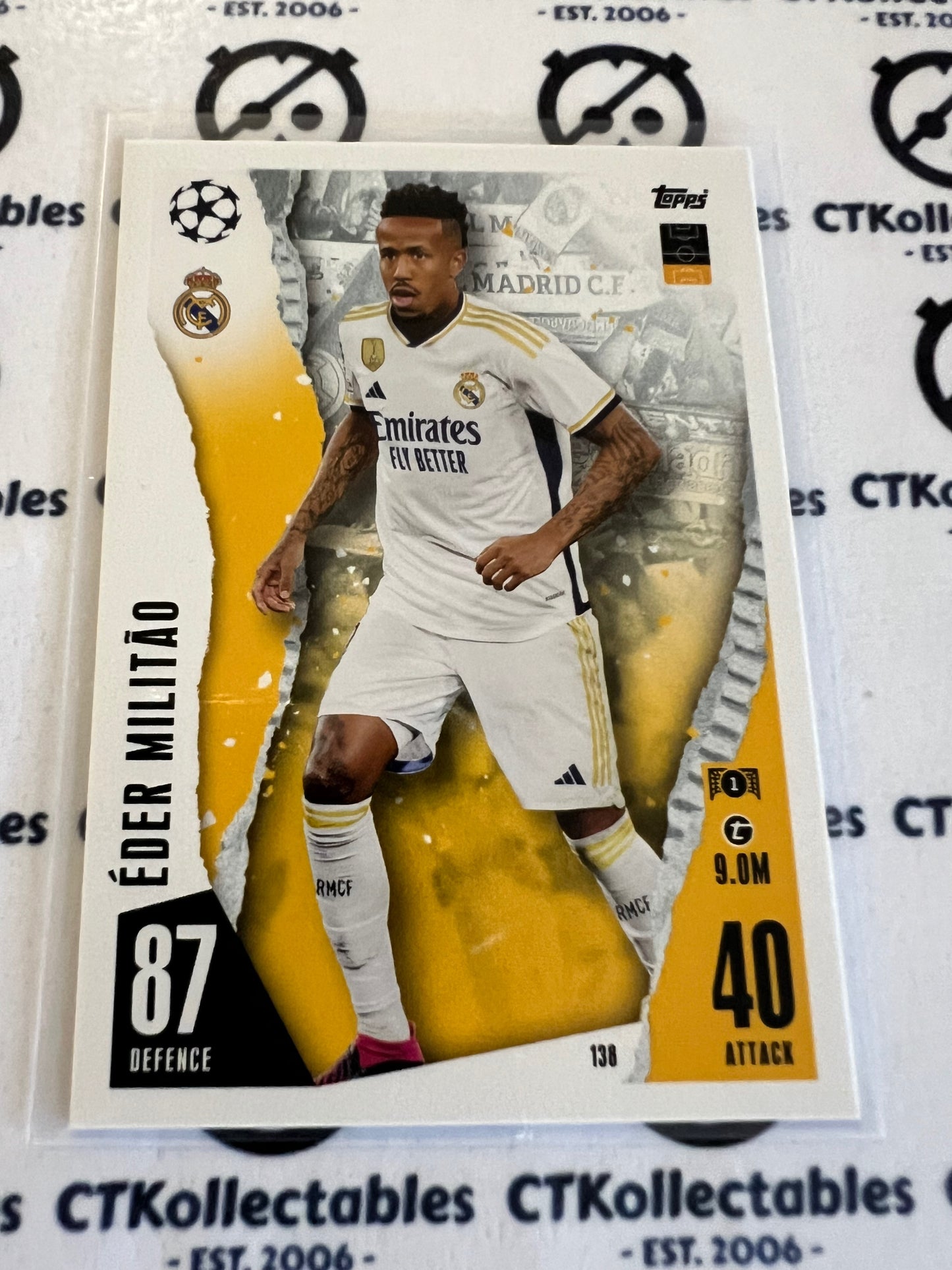 2023 Topps MATCH ATTAX Base Eder Militao soccer Card
