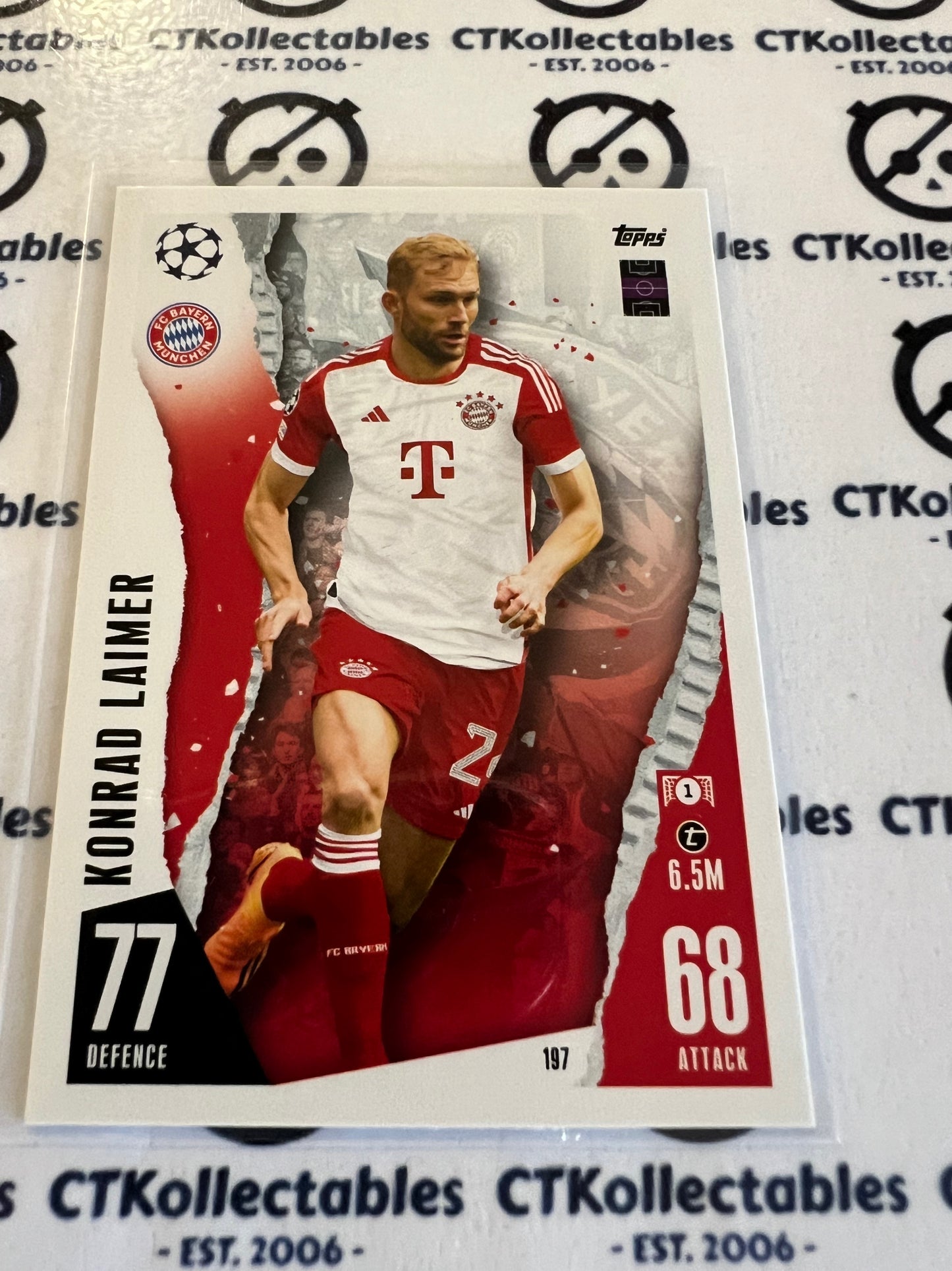 2023 Topps MATCH ATTAX Base Konrad Laimer soccer Card