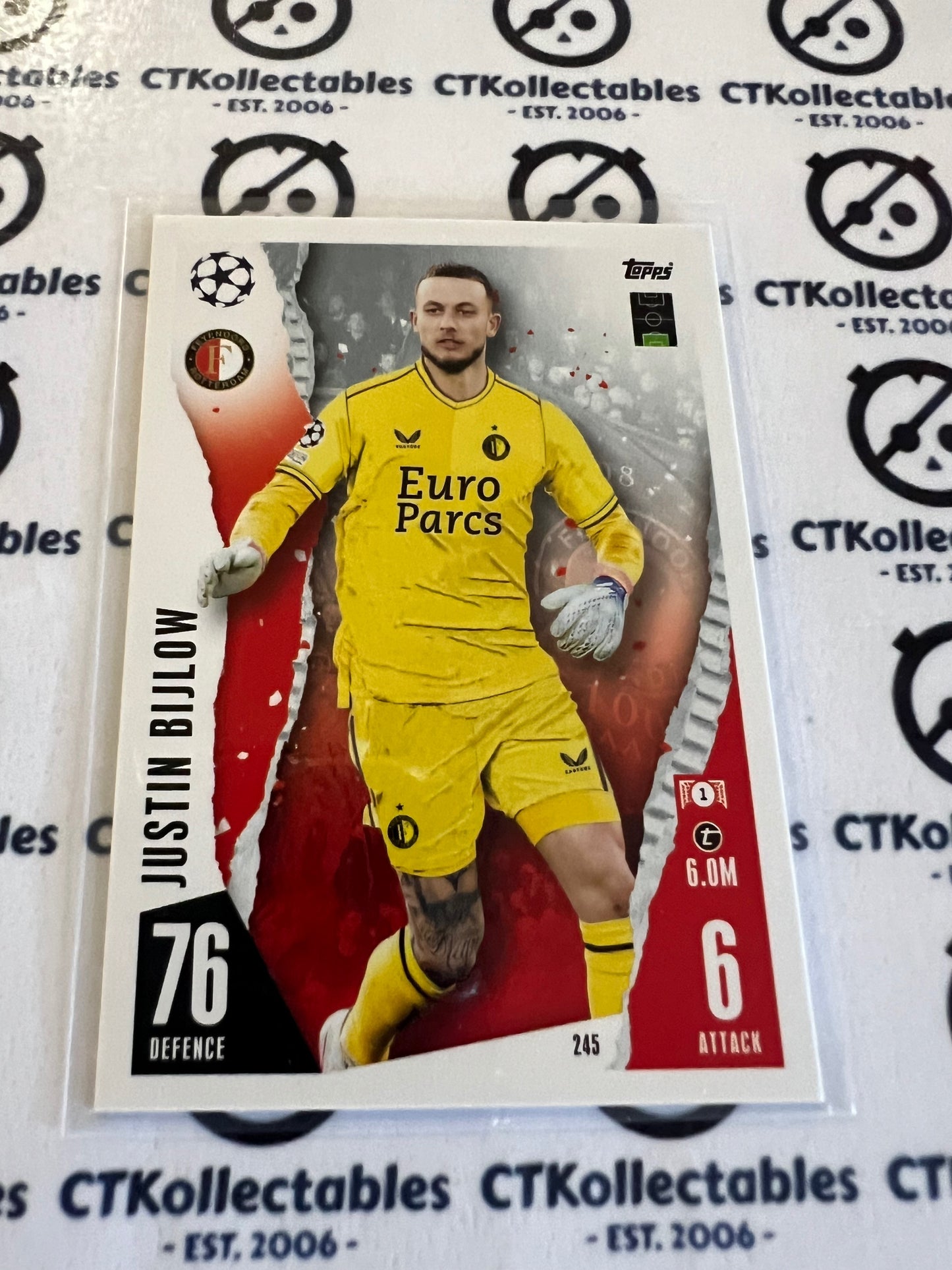 2023 Topps MATCH ATTAX Base Justin Bijlow soccer Card