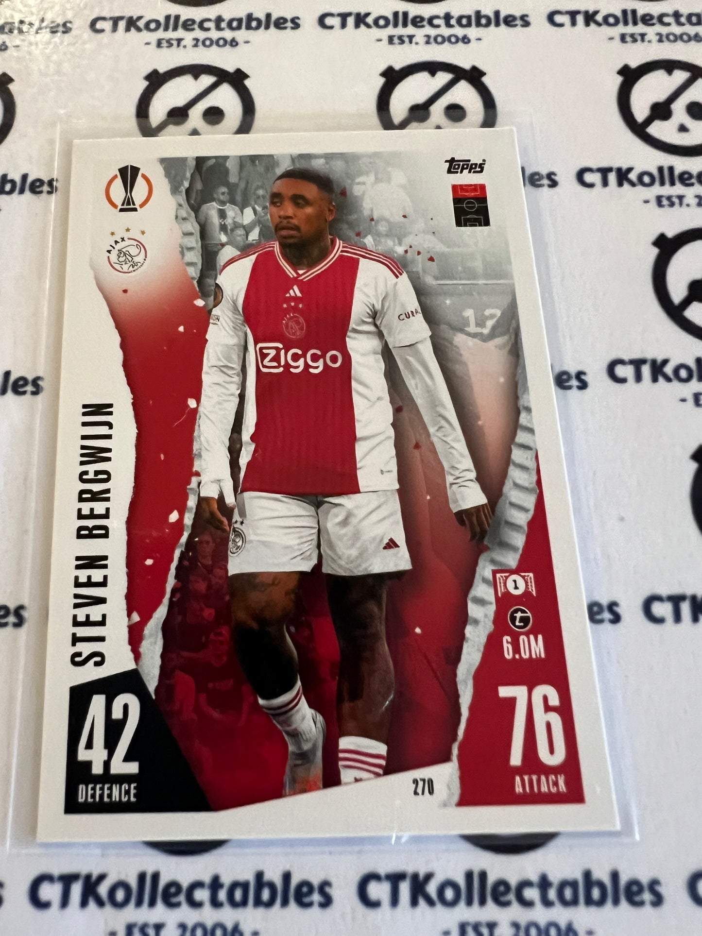 2023 Topps MATCH ATTAX Base Steven Bergwijn soccer Card