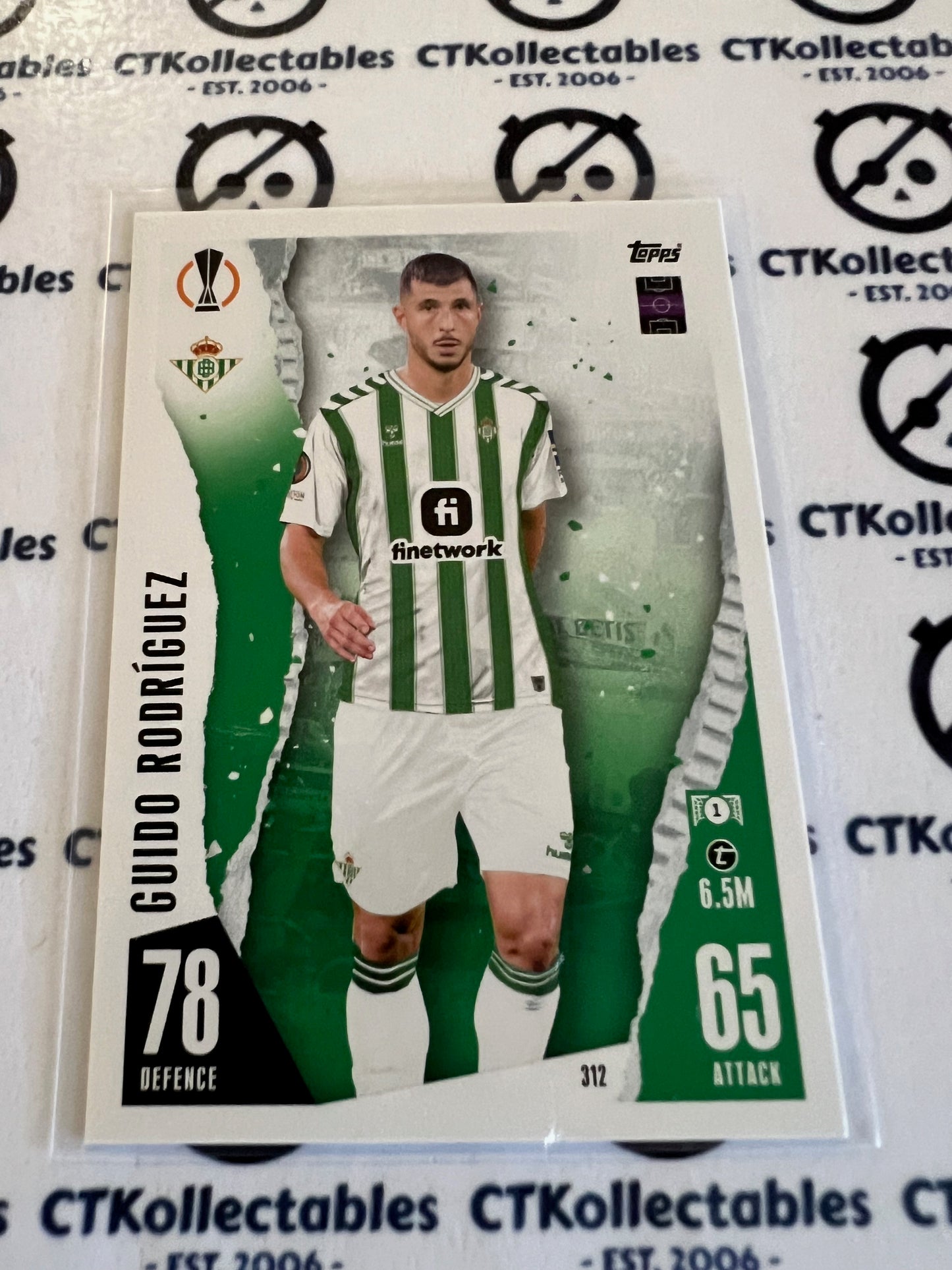 2023 Topps MATCH ATTAX Base Guido Rodriguez soccer Card