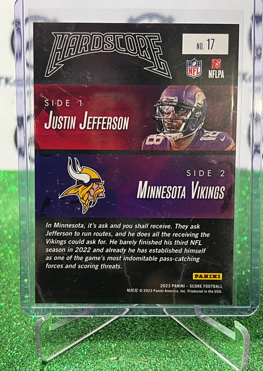 2023 PANINI SCORE JUSTIN JEFFERSON # 17 HARDSCORE NFL MINNESOTA VIKINGS CARD