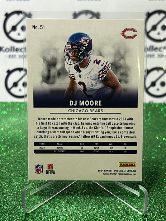 2024 PANINI PRESTIGE DJ MOORE # 51 DIAMOND PARALLEL NFL CHICAGO BEARS GRIDIRON CARD