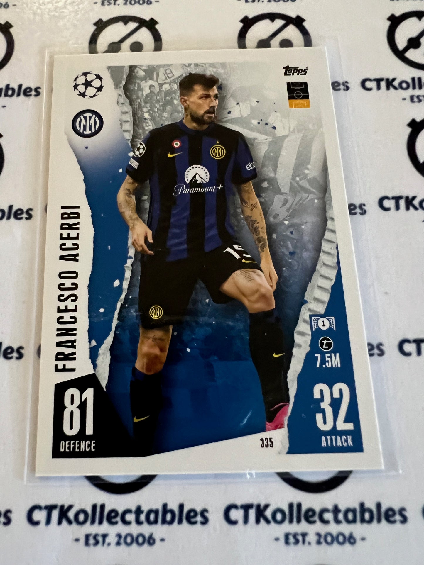 2023 Topps MATCH ATTAX Base Francesco Acerbi soccer Card