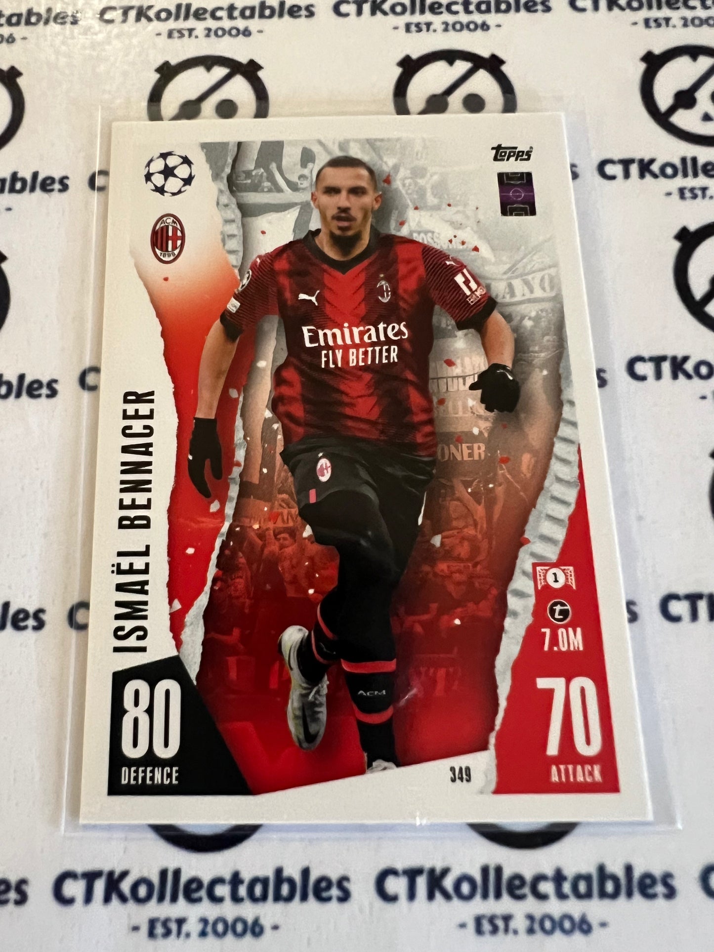 2023 Topps MATCH ATTAX Base Ismael Bennacer soccer Card