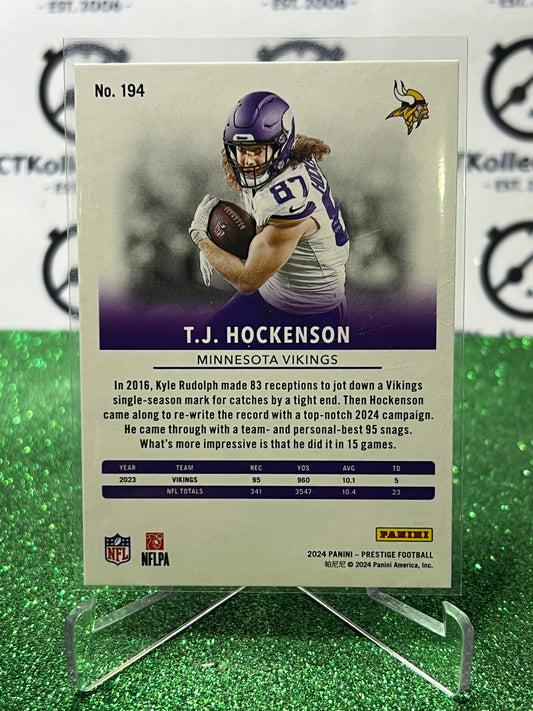 2024 PANINI PRESTIGE T.J. HOCKENSON # 194 DIAMOND PARALLEL NFL MINNESOTA VIKINGS GRIDIRON CARD