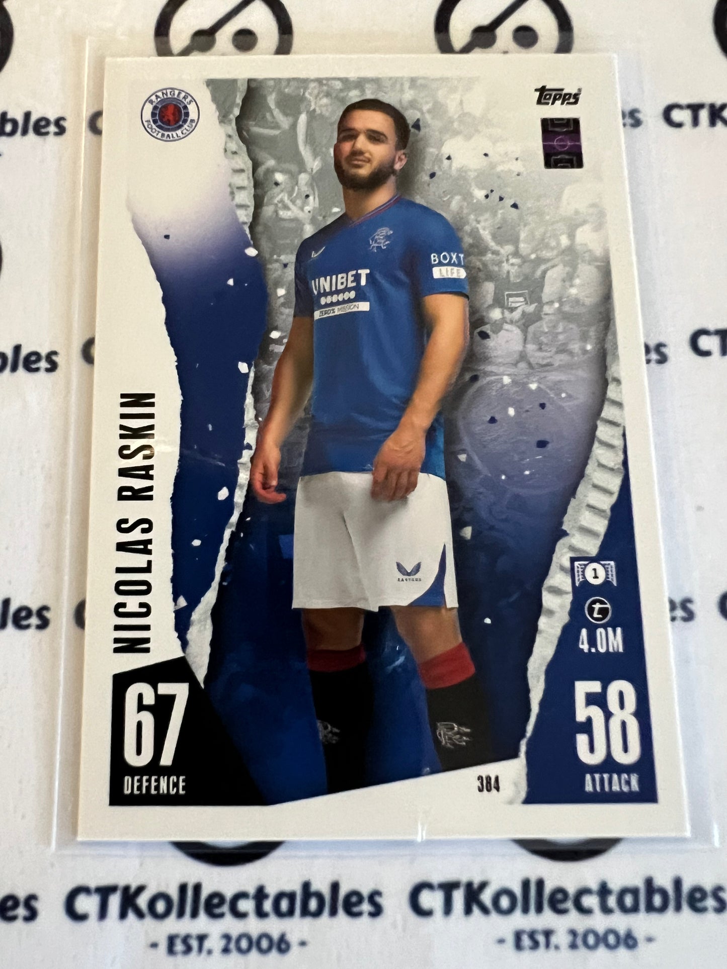 2023 Topps MATCH ATTAX Base Nicolas Raskin soccer Card
